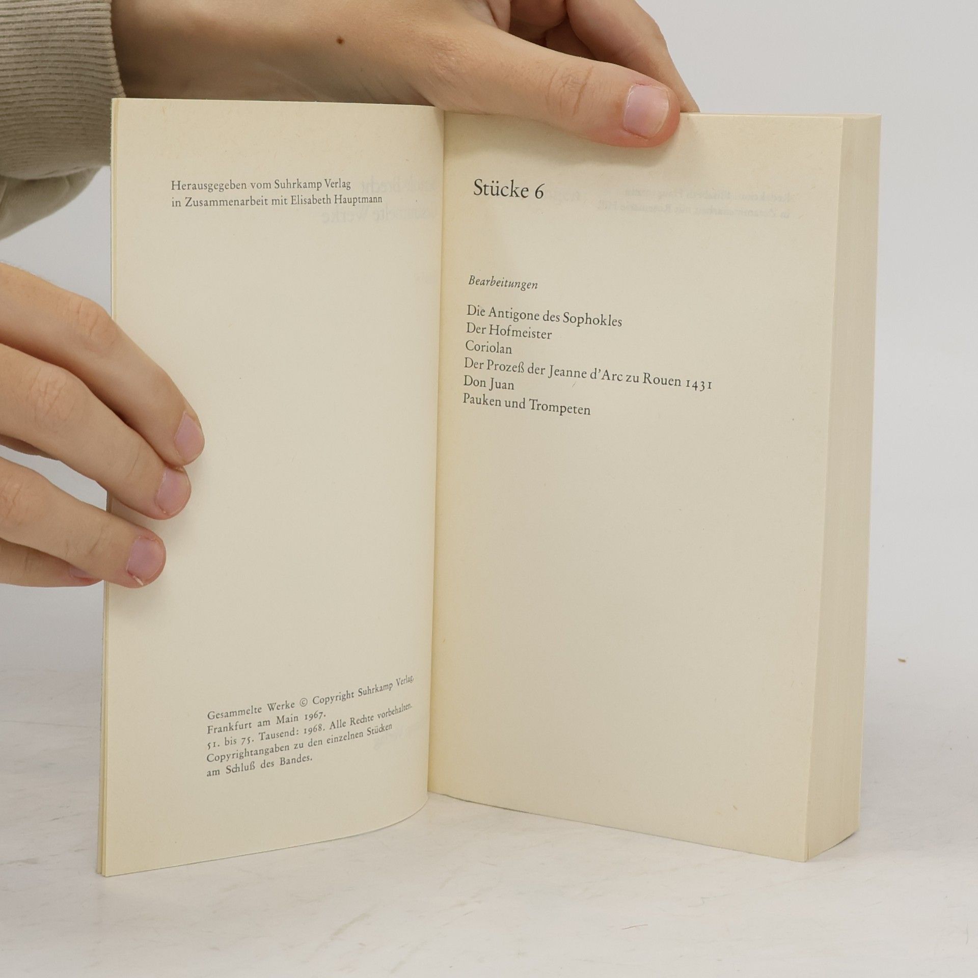 Bertolt Brecht Gesammelte Werke 6