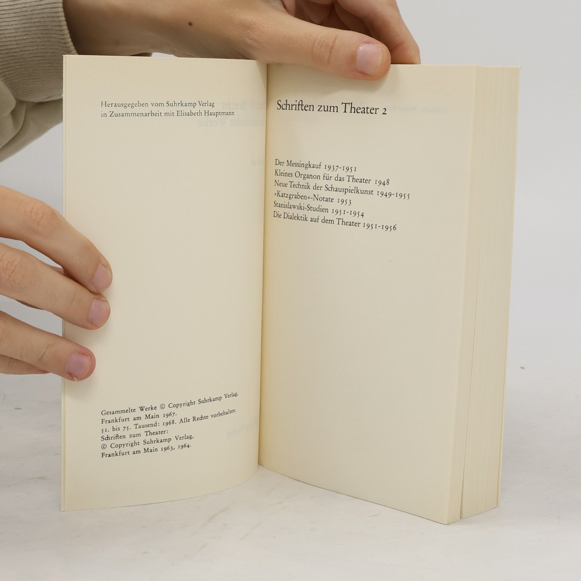 Bertolt Brecht Gesammelte Werke 16. Schriften zum Theater 2