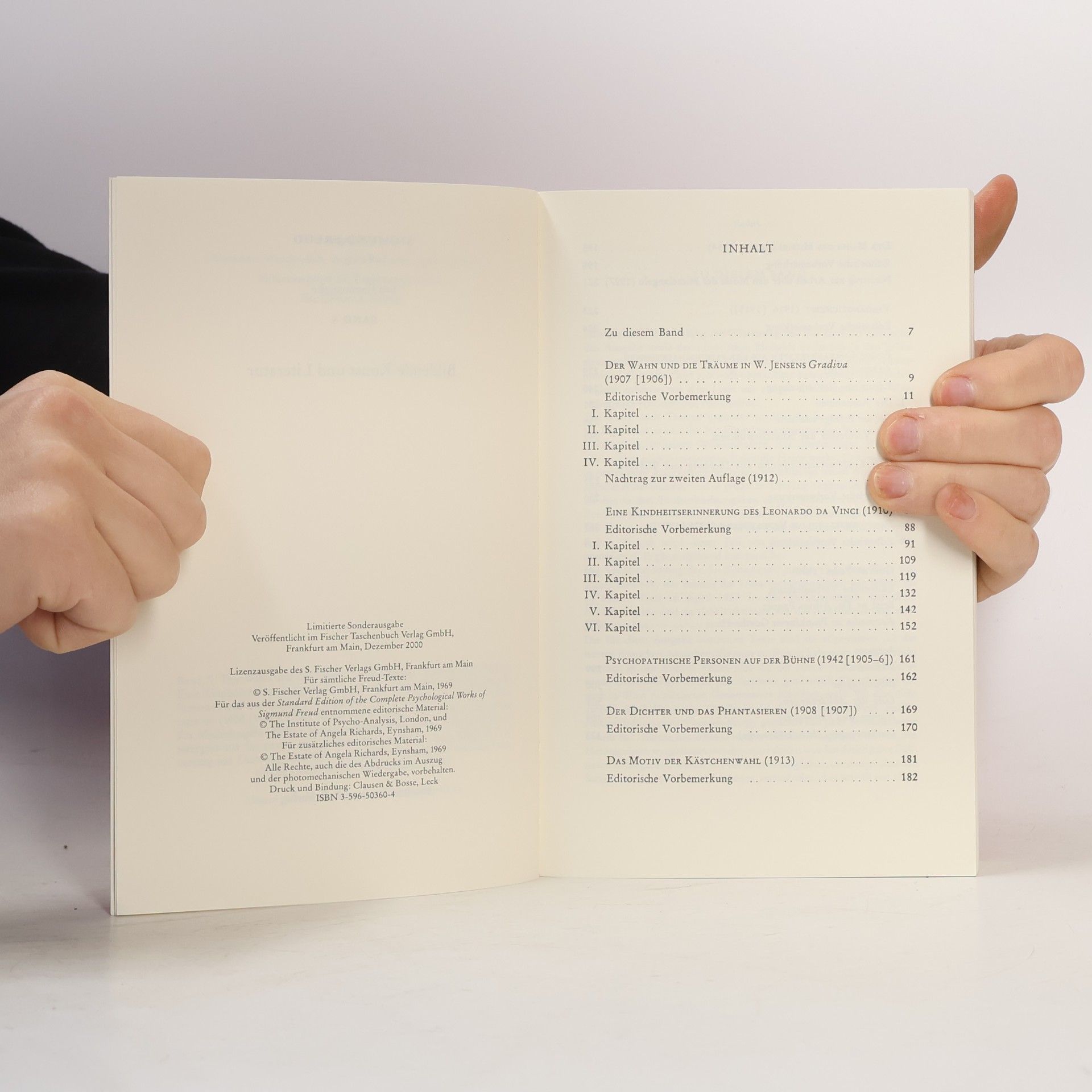Sigmund Freud Studienausgabe: Bildende Kunst und Literatur