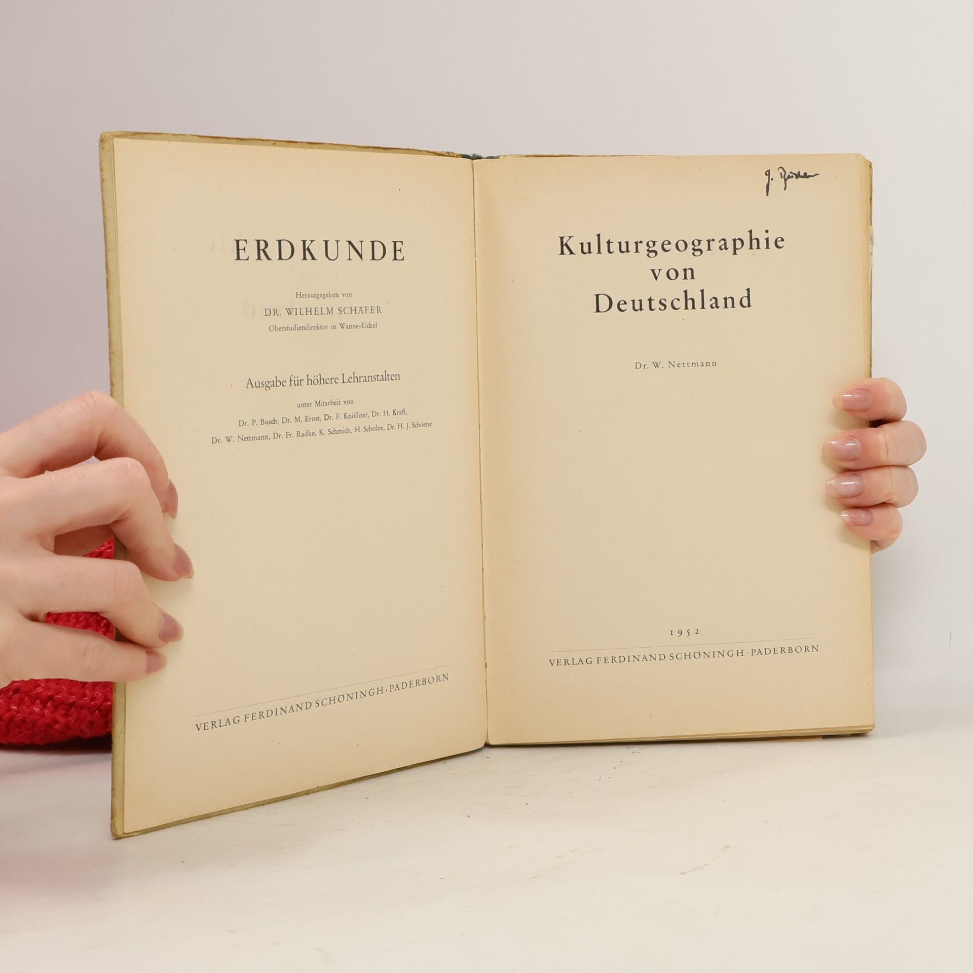 Dr. W. Nettmann Kulturgeographie von Deutschland