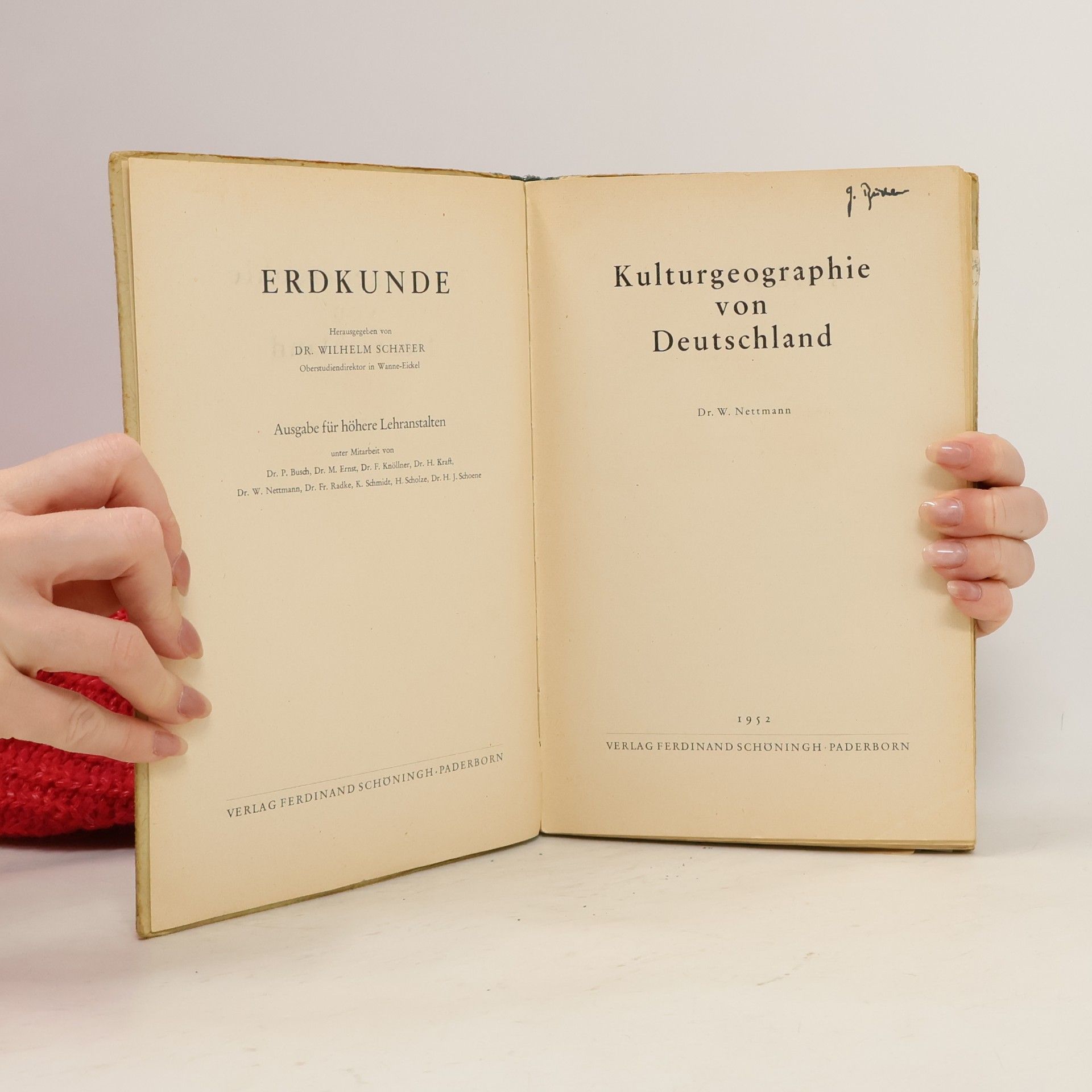 Dr. W. Nettmann Kulturgeographie von Deutschland