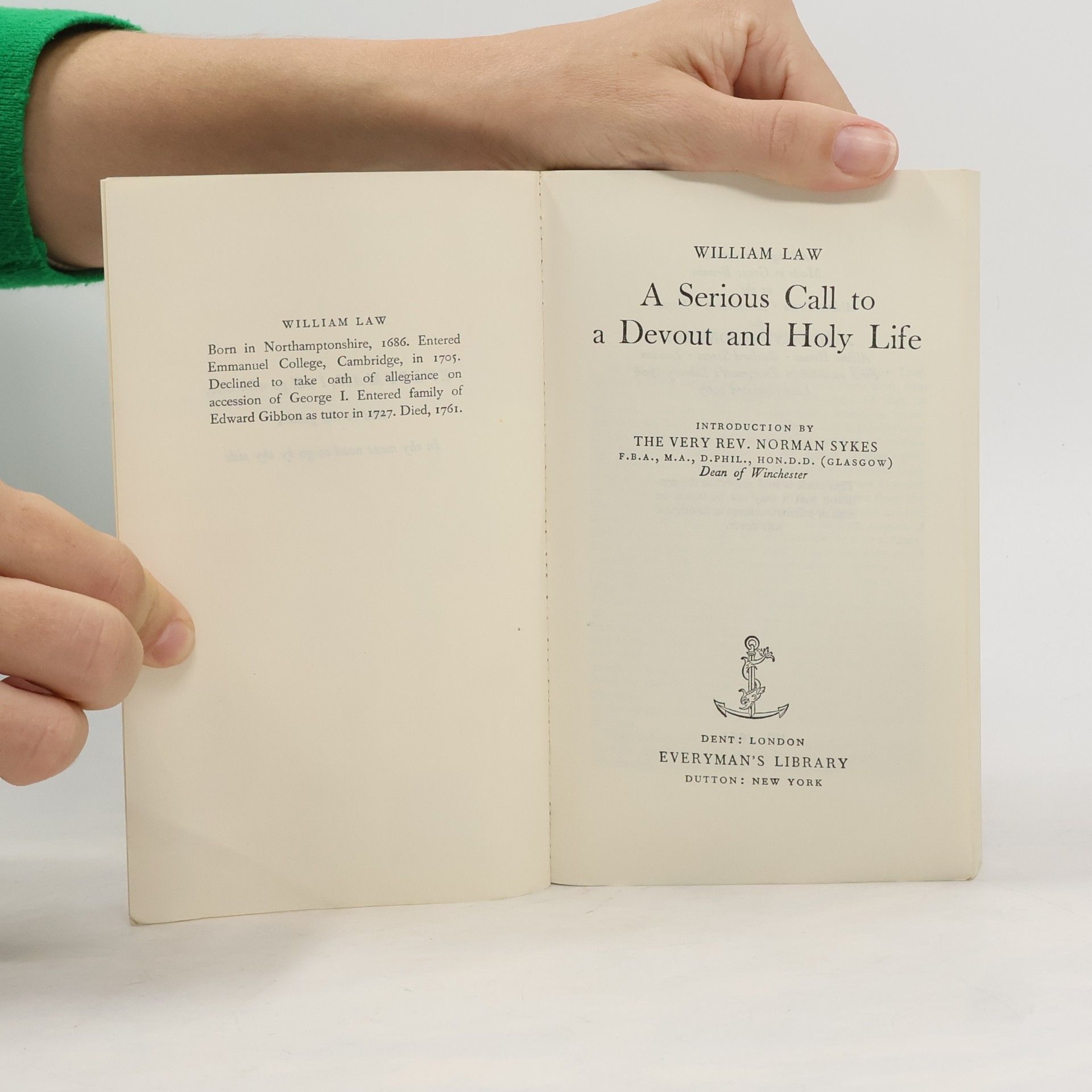 William Law A Serious Call to a Devout and Holy Life