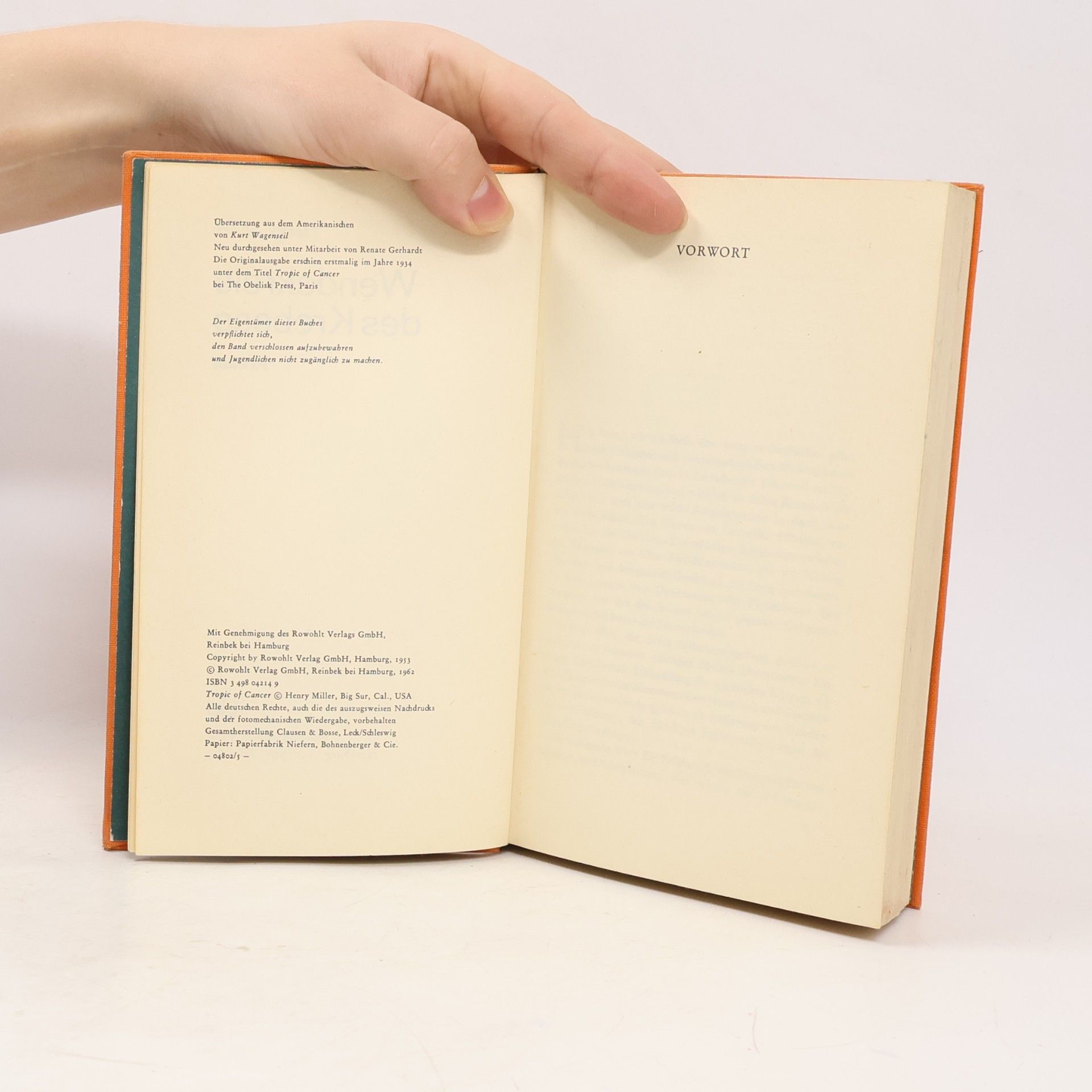 Henry Miller Wendekreis des Krebses