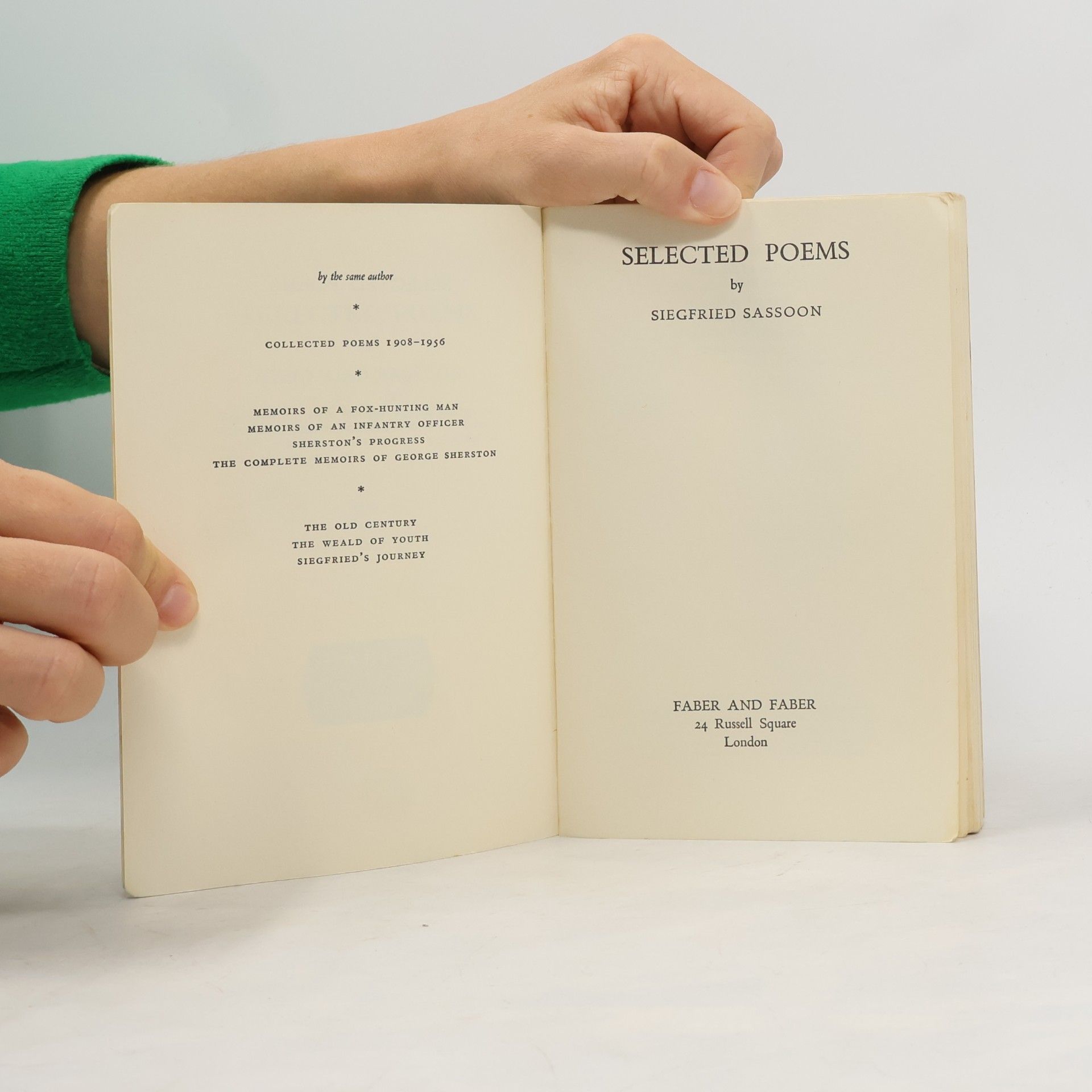 Siegfried Sassoon Selected Poems