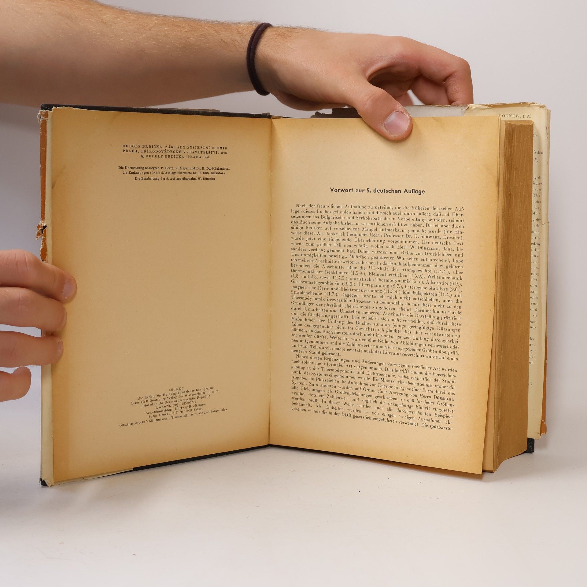 Rudolf Brdička Grundlagen der physikalischen Chemie