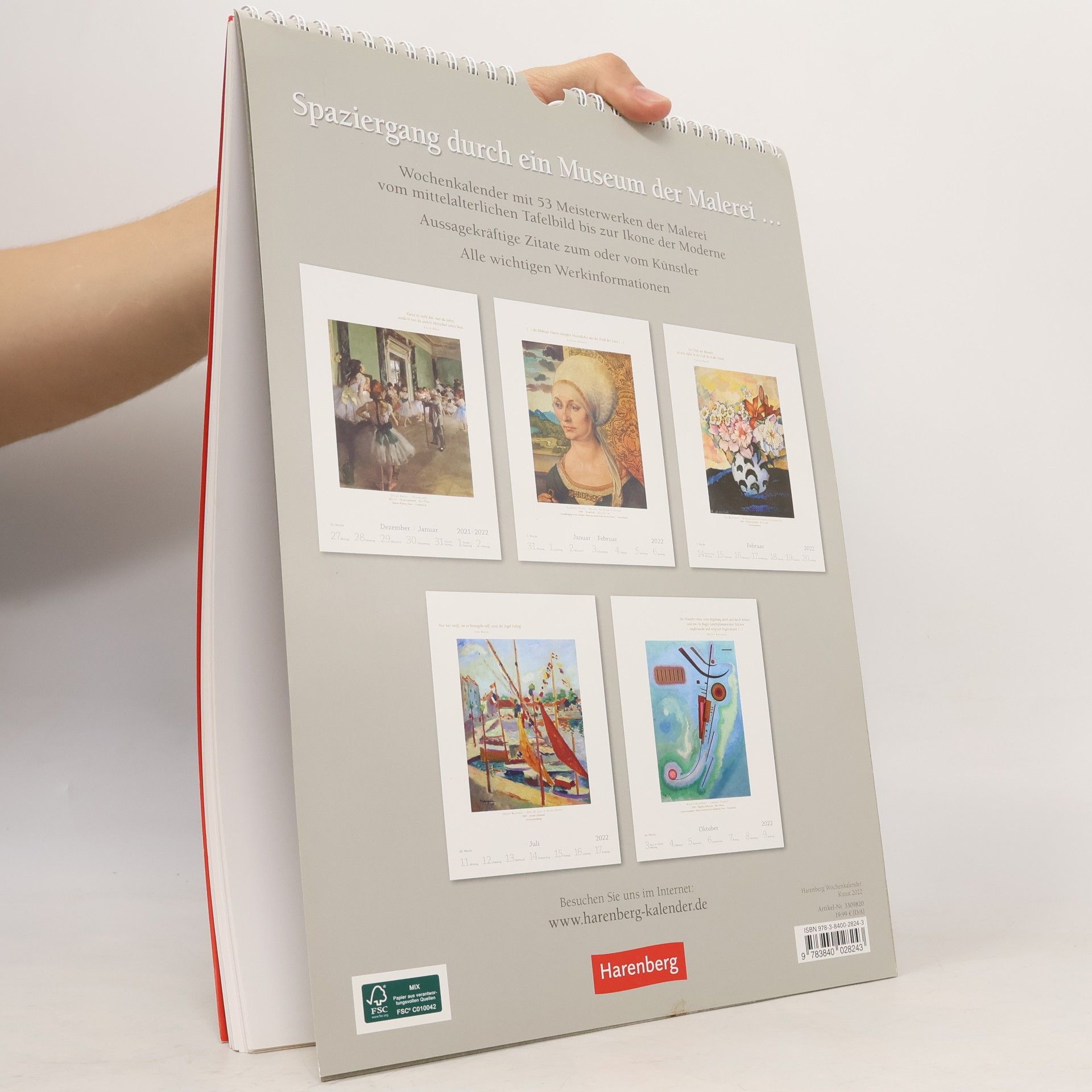 Harenberg Kunst. Wochen-Kulturkalender 2022