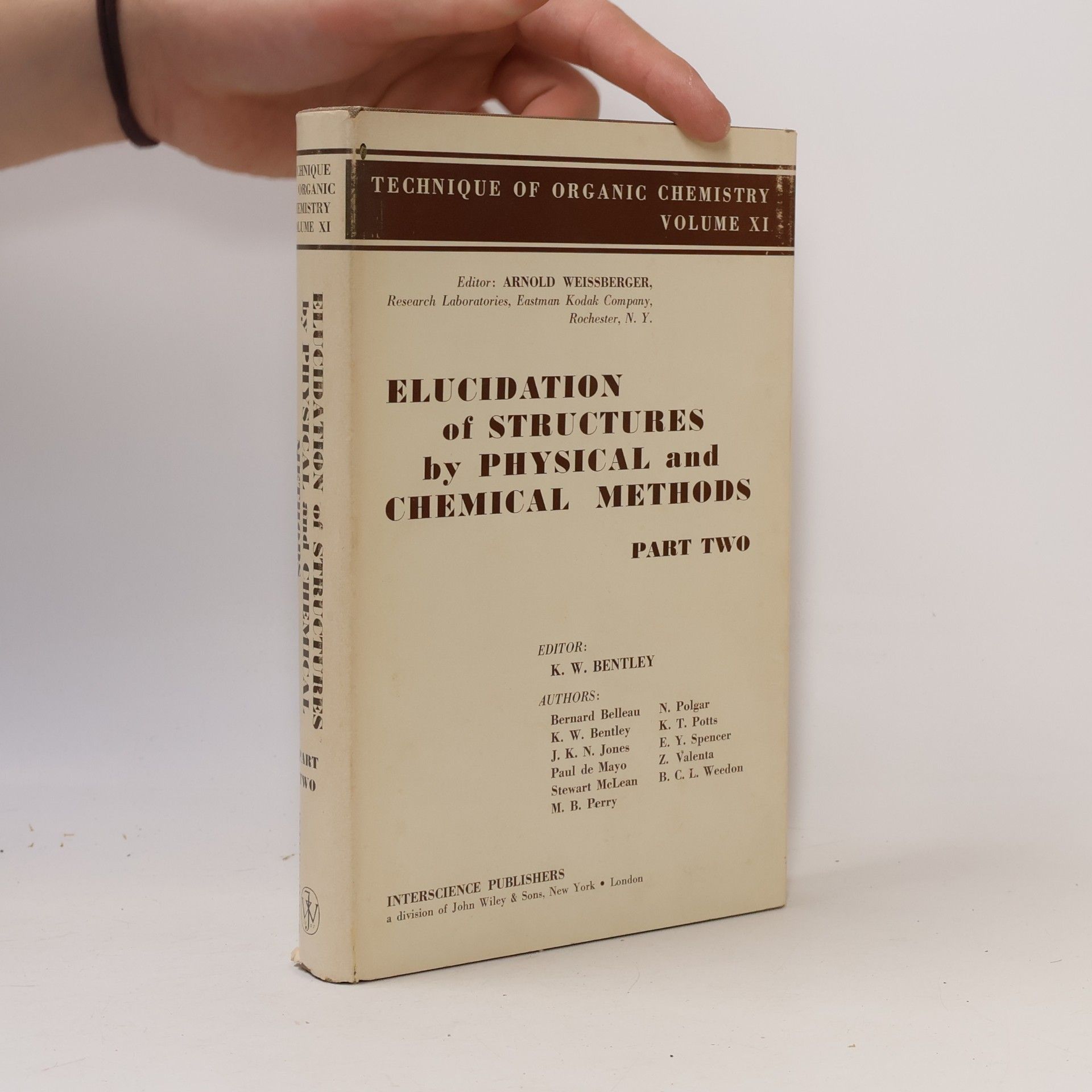 Elucidation of Structures by Physical and Chemical Methods. Parto One