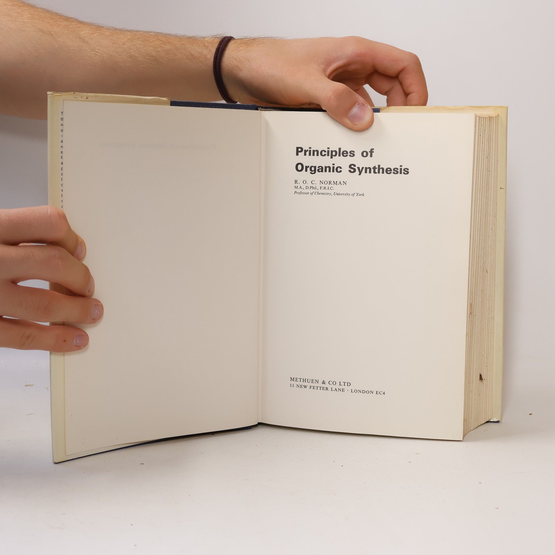 R. O. C. Norman Principles of Organic Synthesis