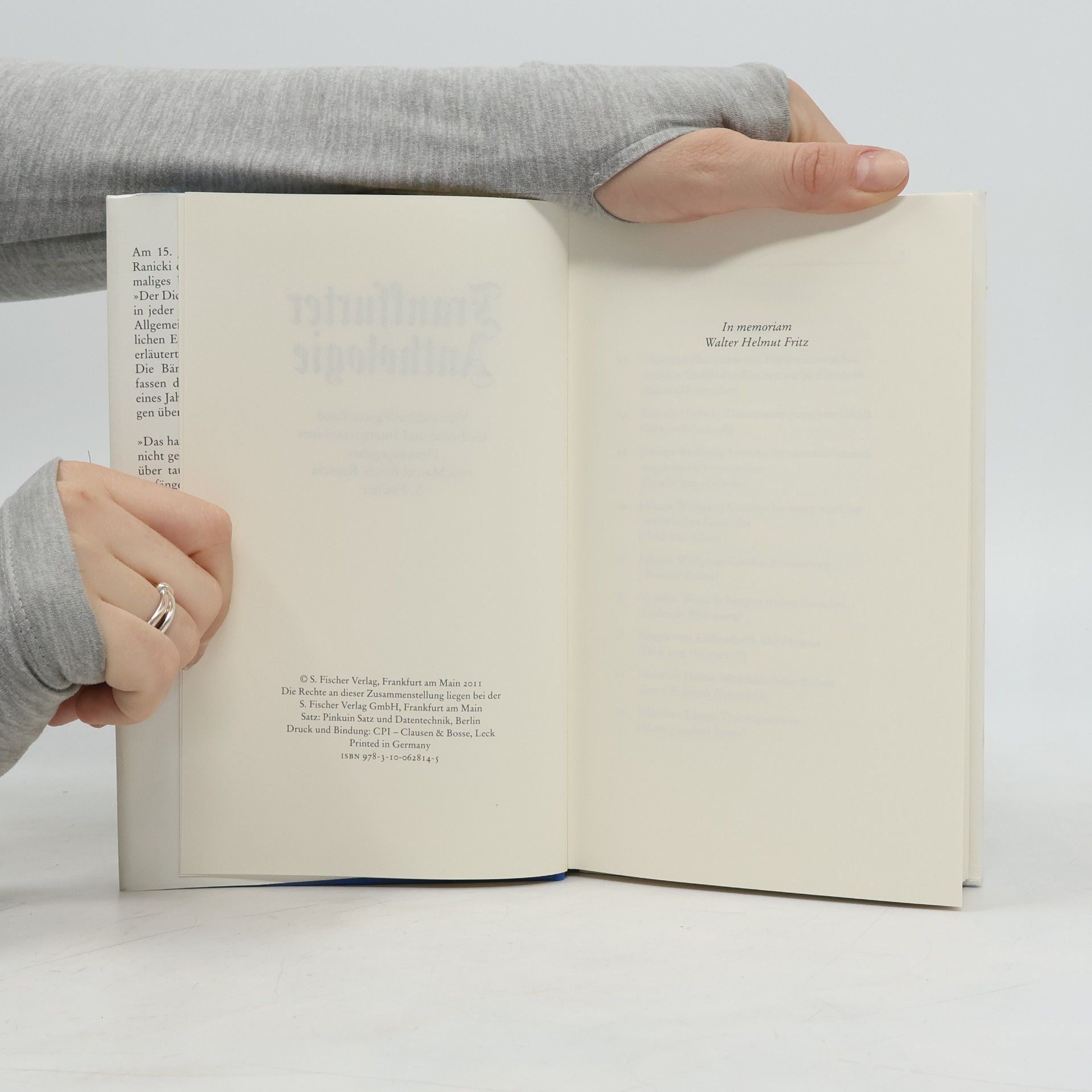 Marcel Reich Ranicki Frankfurter Anthologie 34