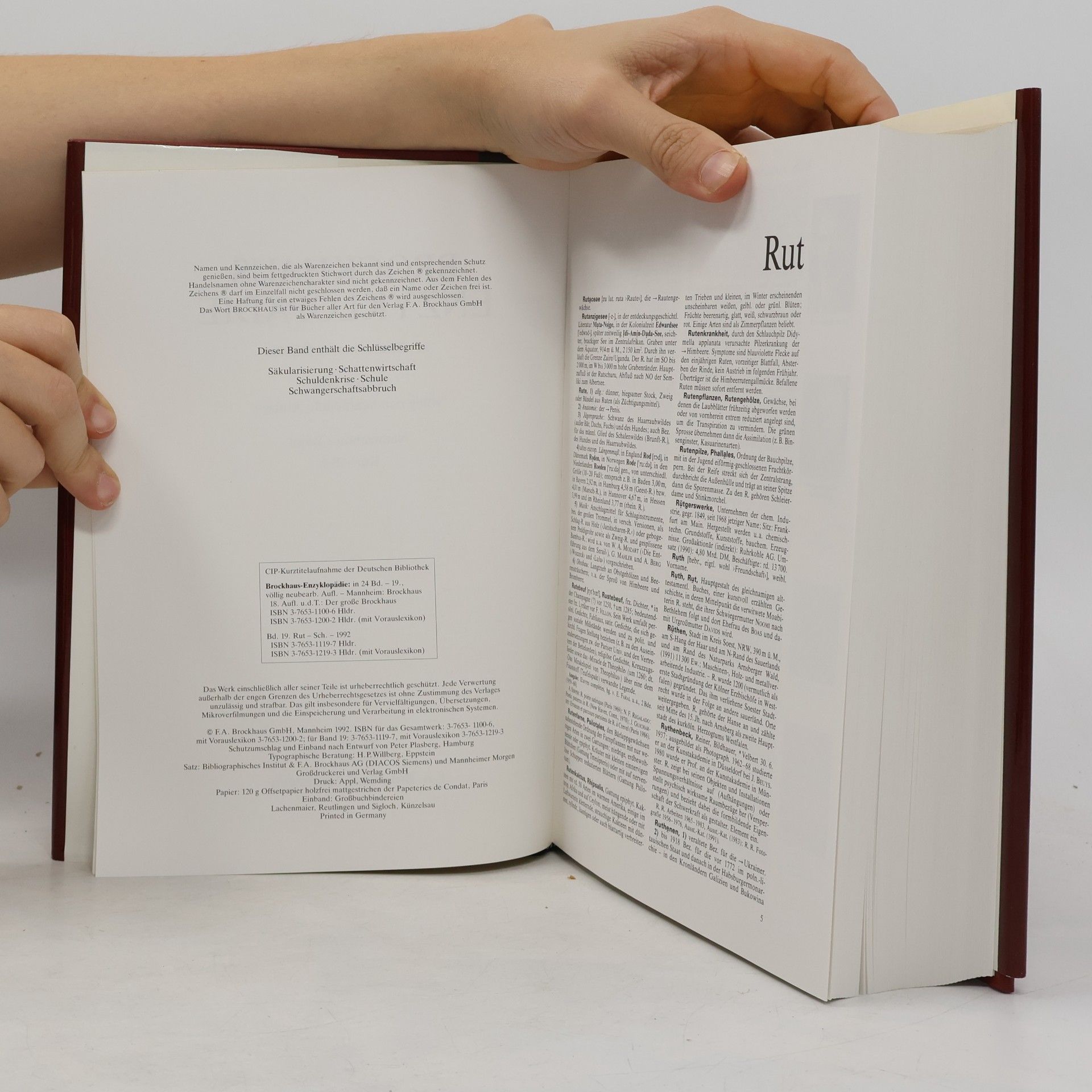 Peter Plasberg Brockhaus 19 Rut-Sch
