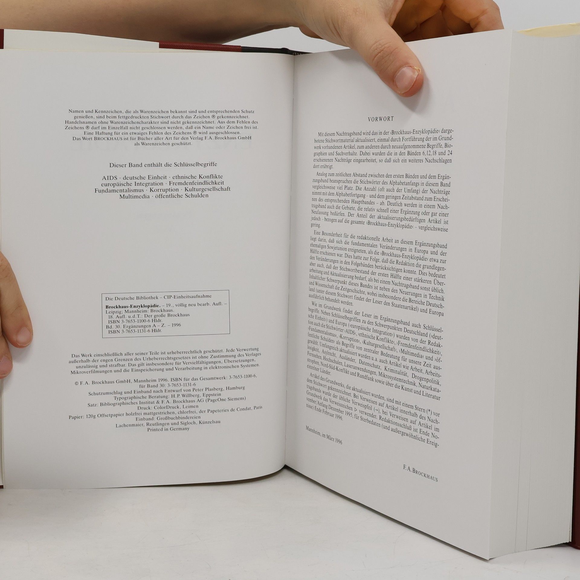 Autorenkollektiv Brockhaus Enzyklopädie 30. Ergänzungen A-Z
