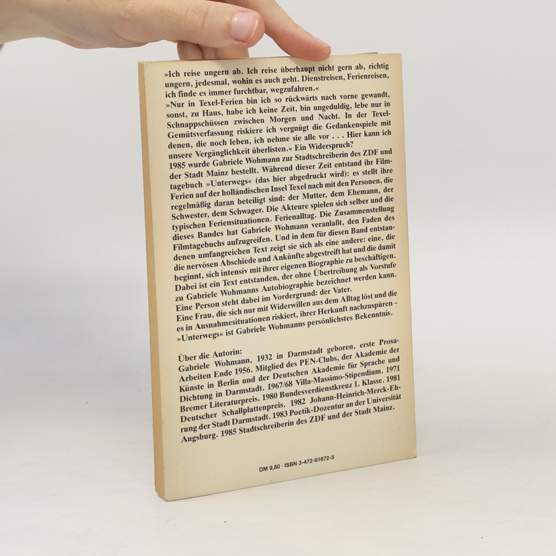 Gabriele Wohnmann Sammlung Luchterhand - 672: Unterwegs