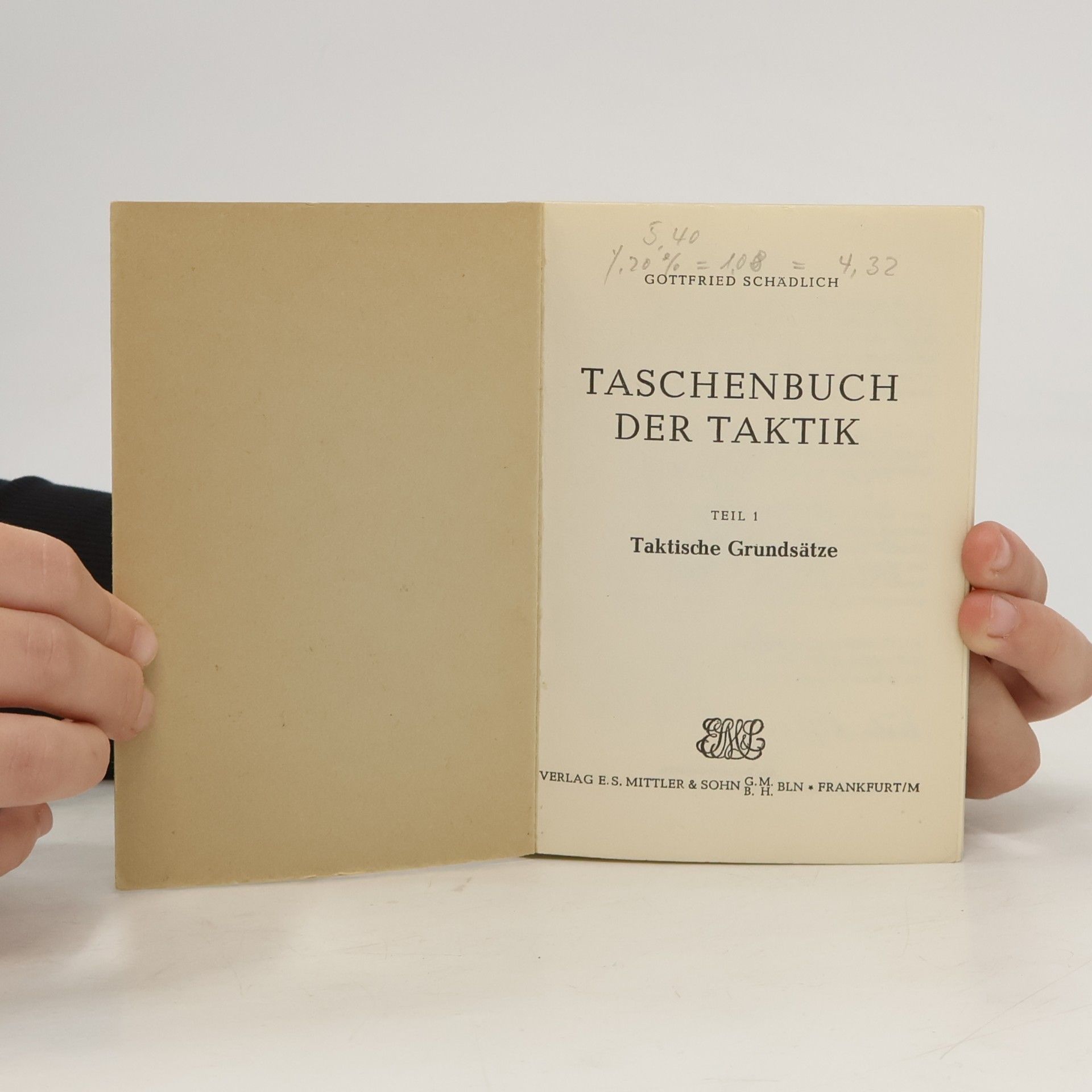 Gottfried Schädlich Taschenbuch der Taktik