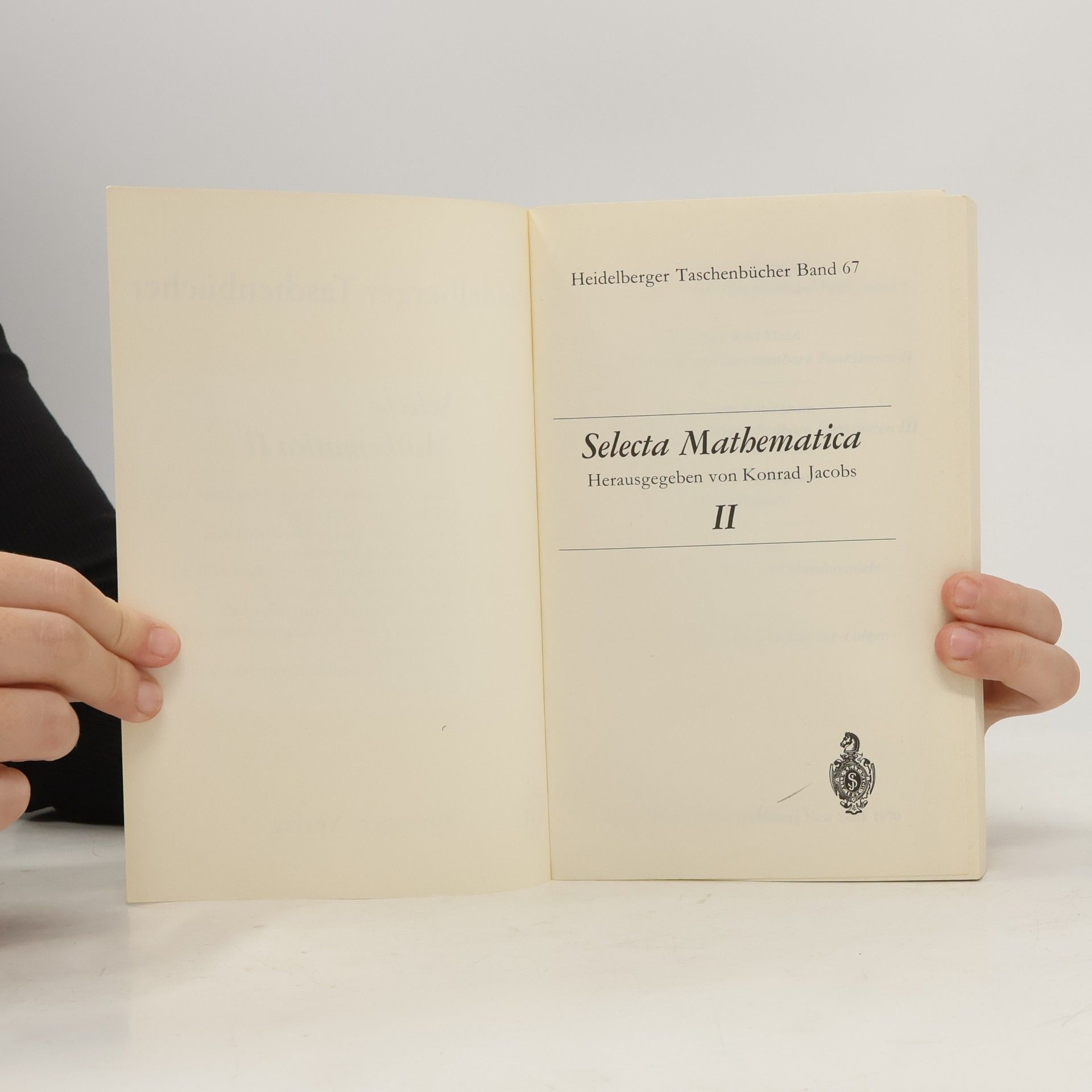 H.-D. Ebbinghaus Selecta Mathematica II