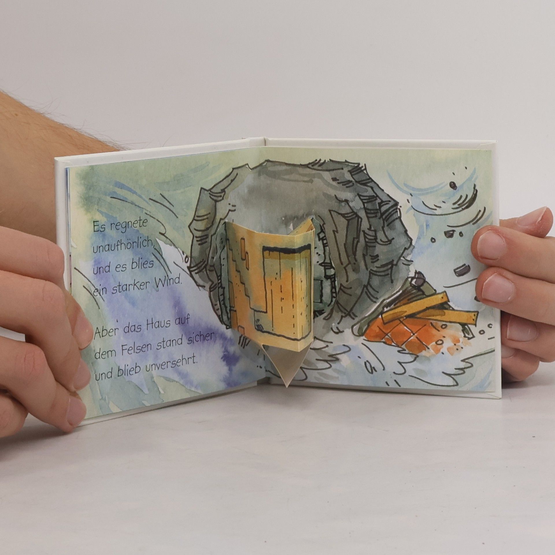 Ian Godfrey Das Haus auf dem Felsen. Pop-up-Gleichnisse. (Ab 4 J.).