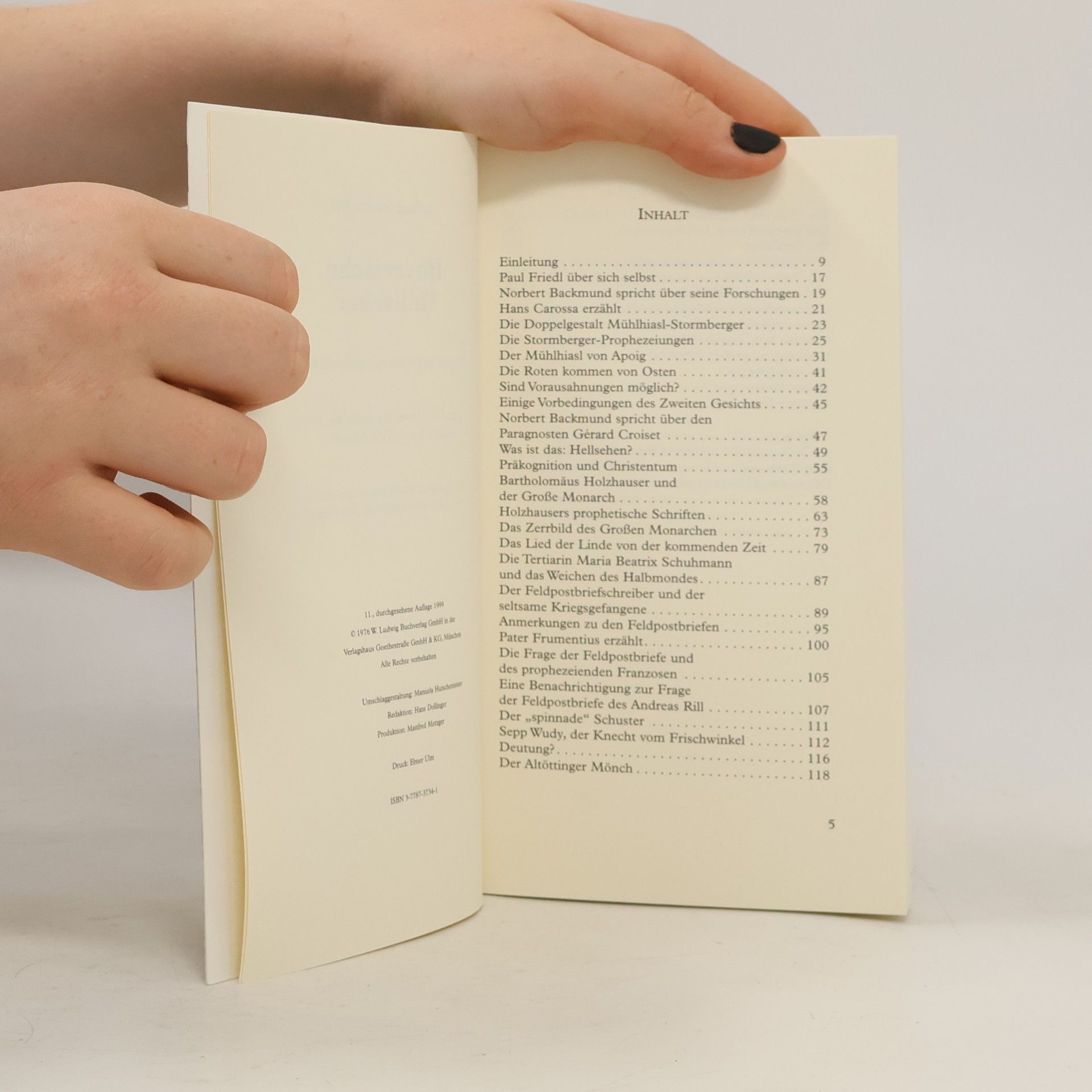 Wolfgang Johannes Bekh Vorhersagen und Prophezeiungen 1-5