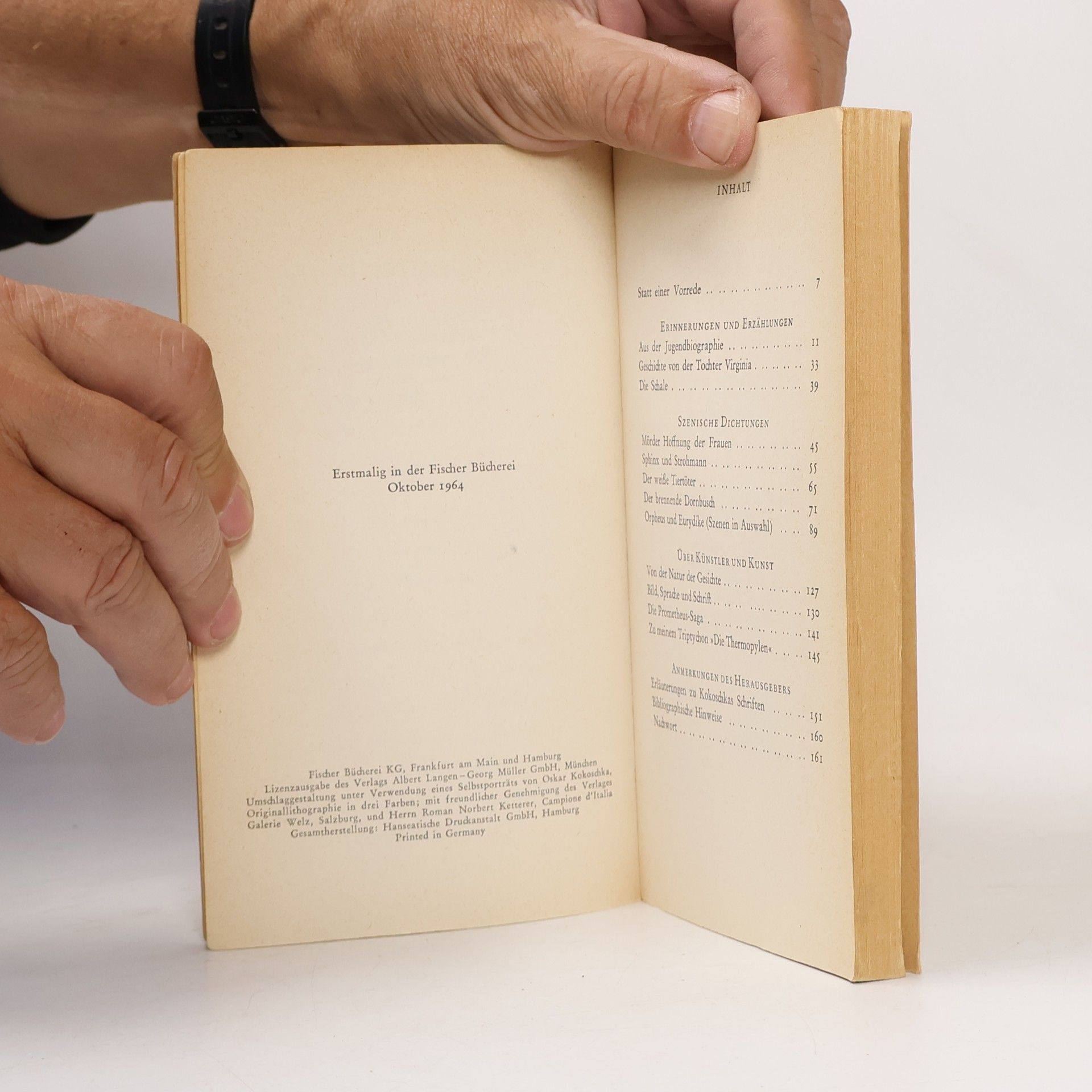 Oskar Kokoschka Schriften