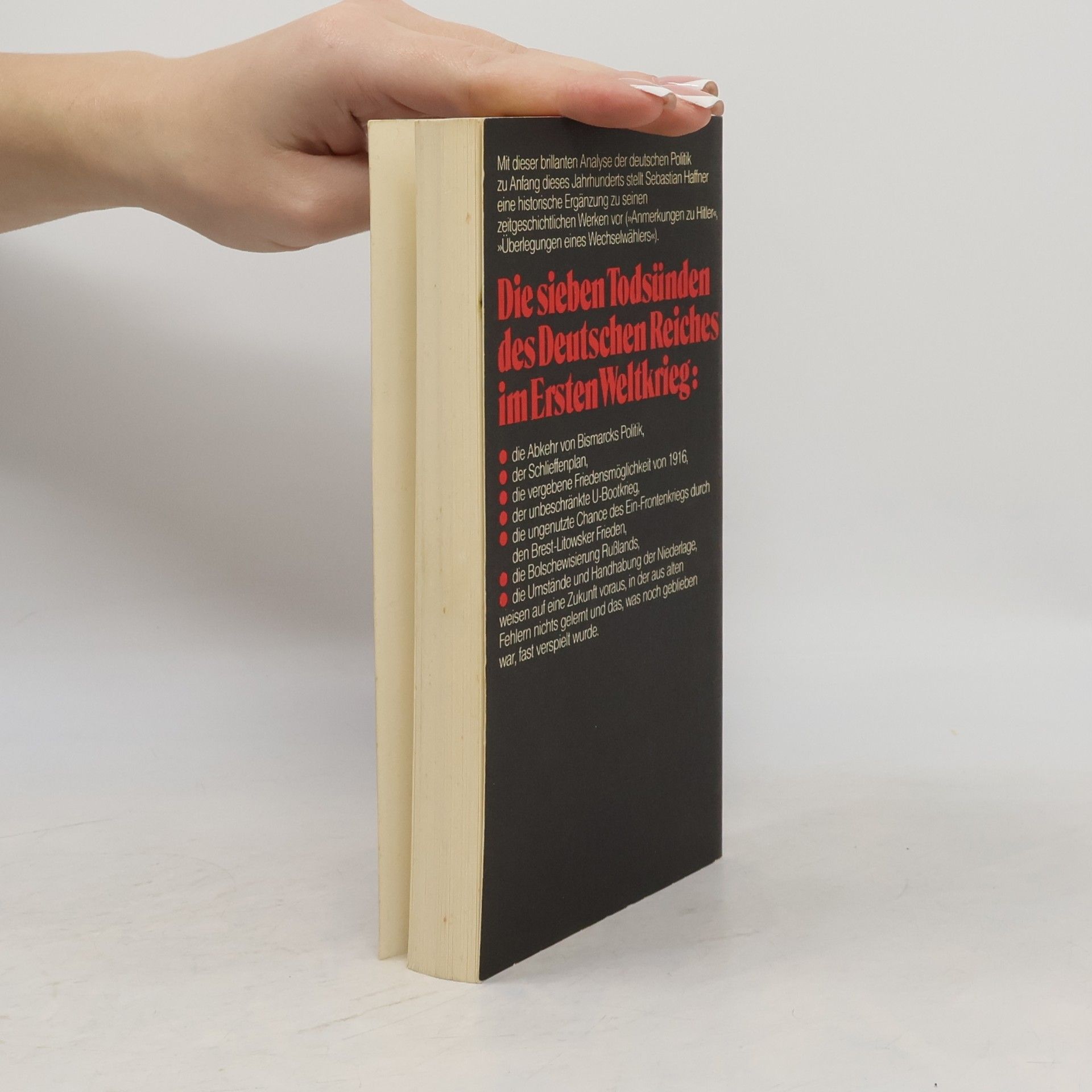 Sebastian Haffner Die sieben Todsünden des Deutschen Reiches im Ersten Weltkrieg