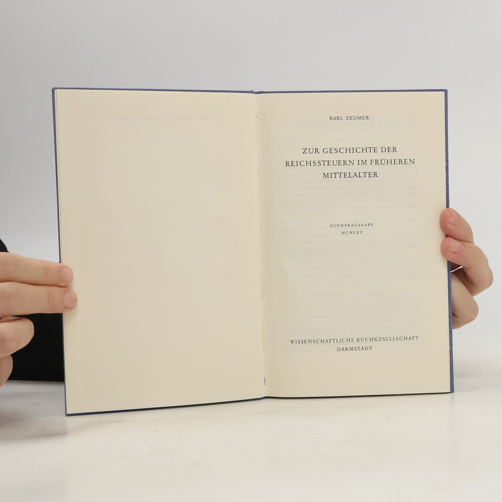 Karl Zeumer Zur Geschichte der Reichssteuern im früheren Mittelalter