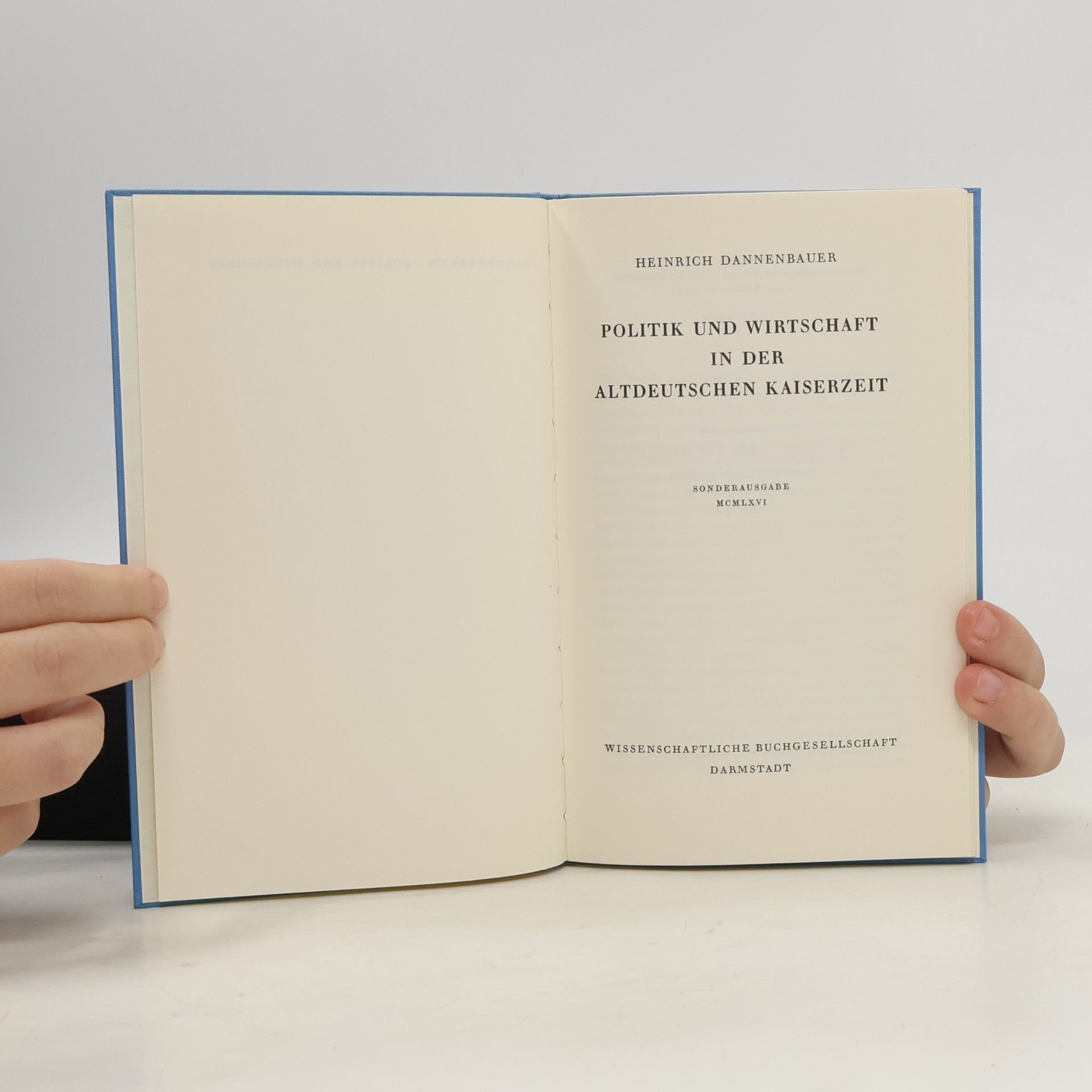 Dannenbauer Politik und Wirtschaft in der altdeutschen Kaiserzeit