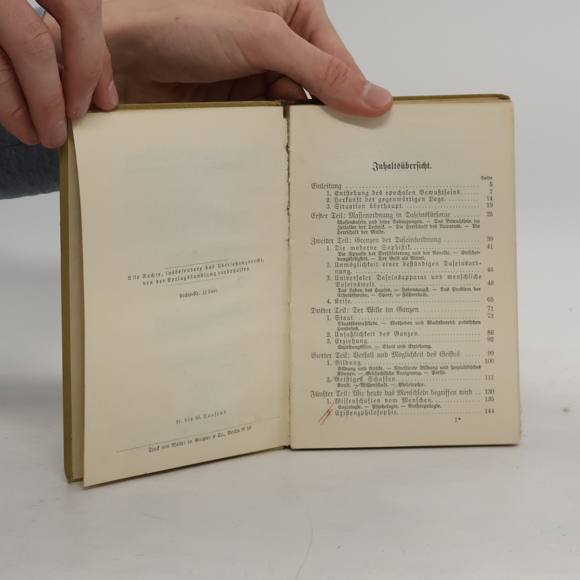 Karl Jaspers Die Geistige Situation Der Zeit