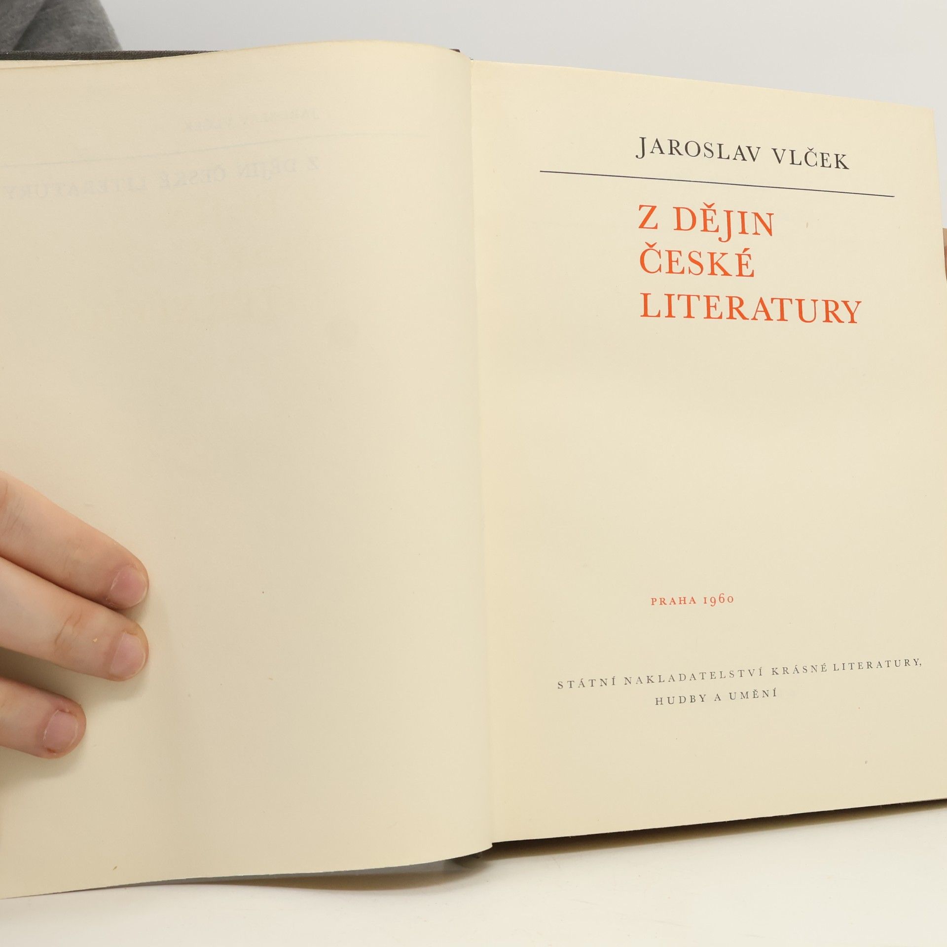 Jaroslav Vlček Z dějin české literatury