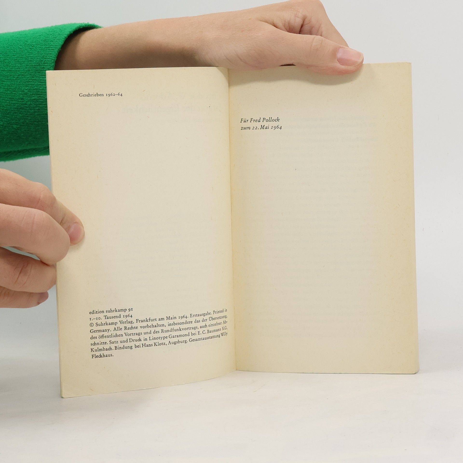 Theodor W. Adorno Jargon der Eigentlichkeit. Zur deutschen Ideologie