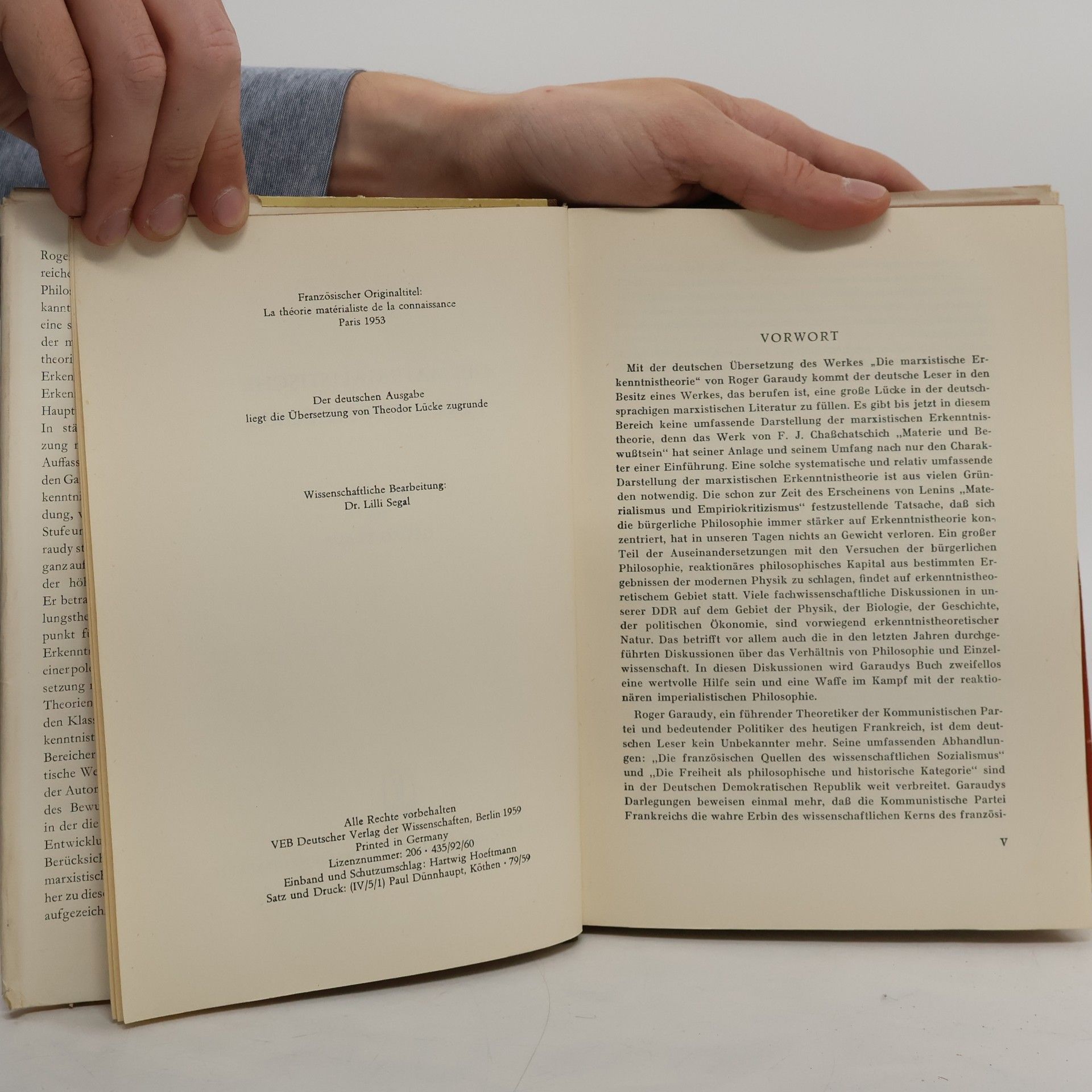 Roger Garaudy Die materialistische Erkenntnistheorie