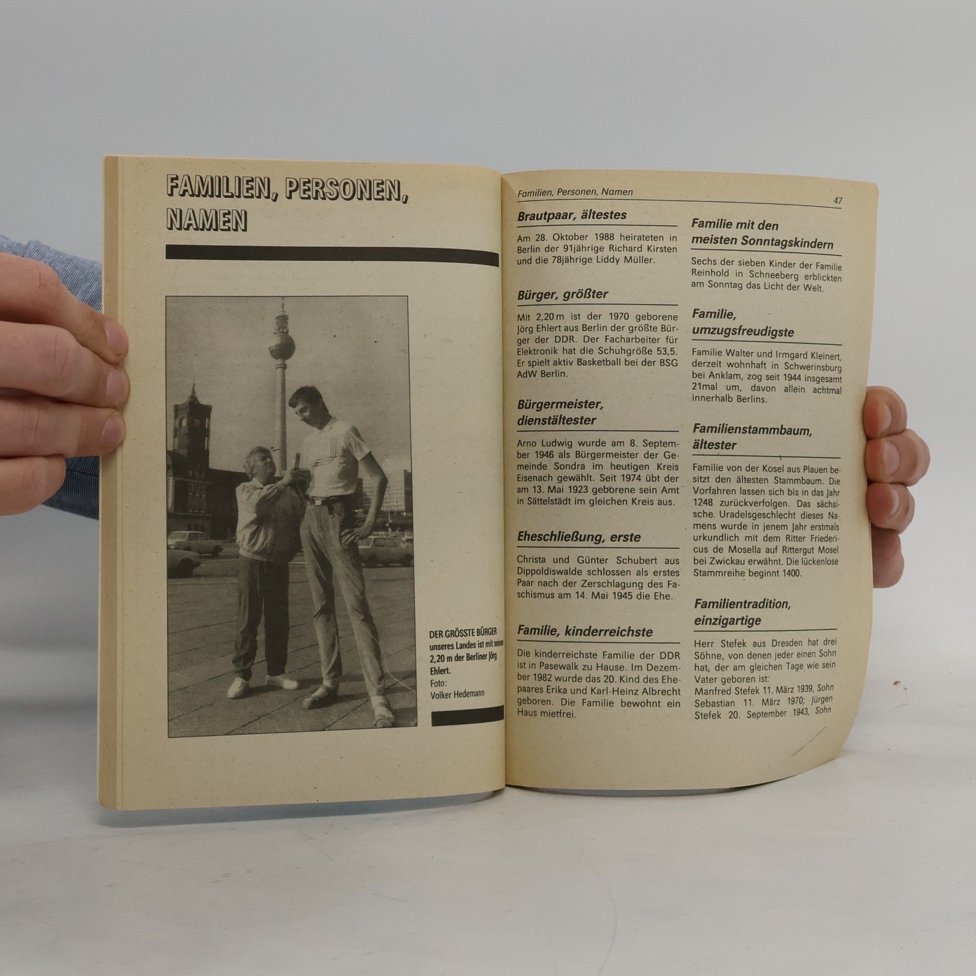Wolfgang Richter Rekorde. Einmaligkeiten. Kuriositäten in der DDR 2