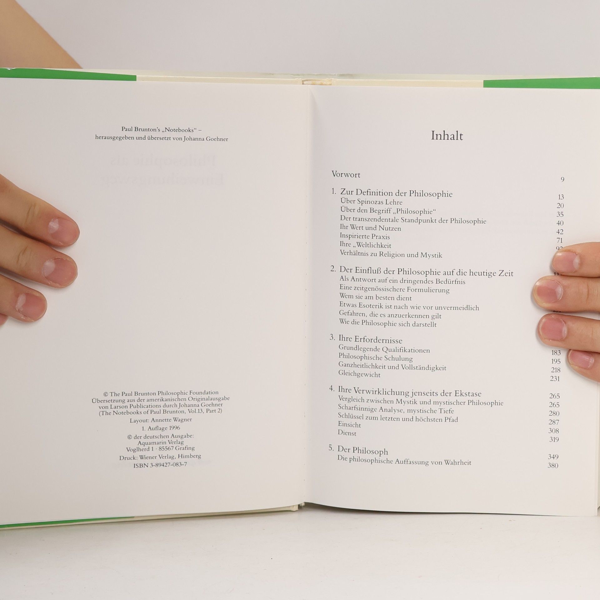 Paul Brunton Notizbücher: Philosophie als Einweihungsweg