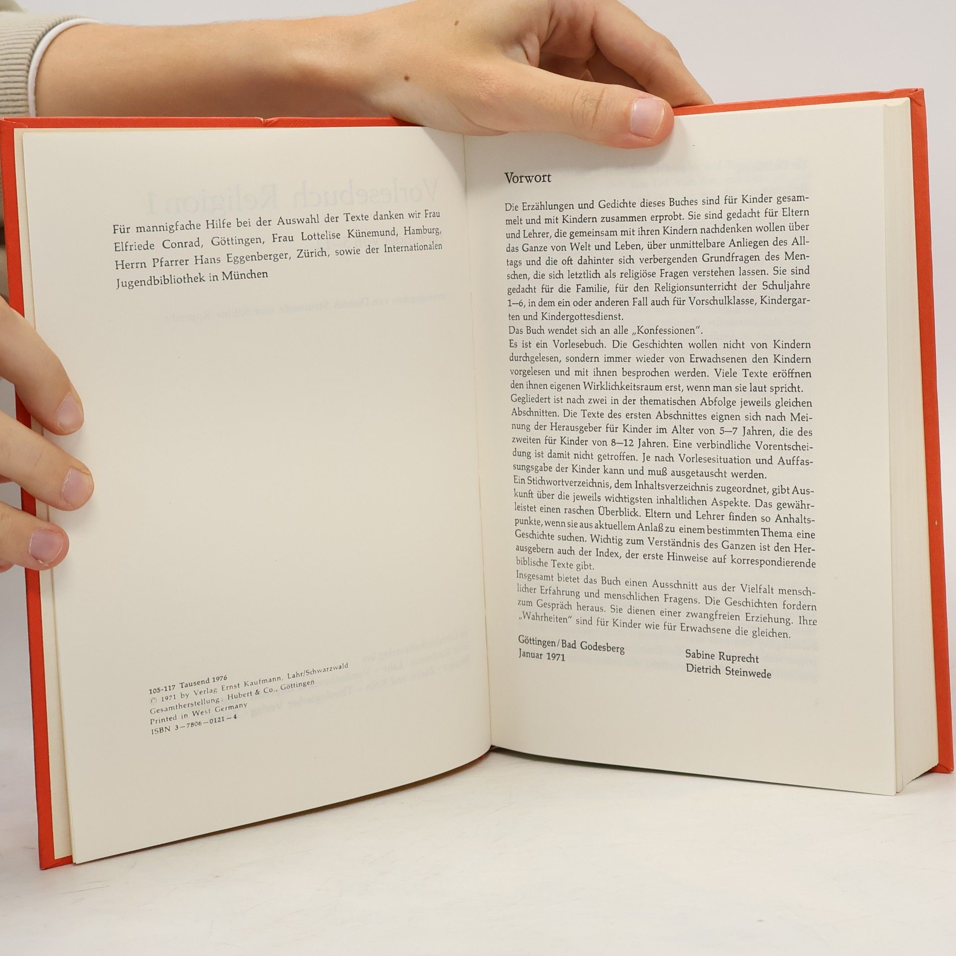 Autorenkollektiv Vorlesebuch Religion, Bd.1