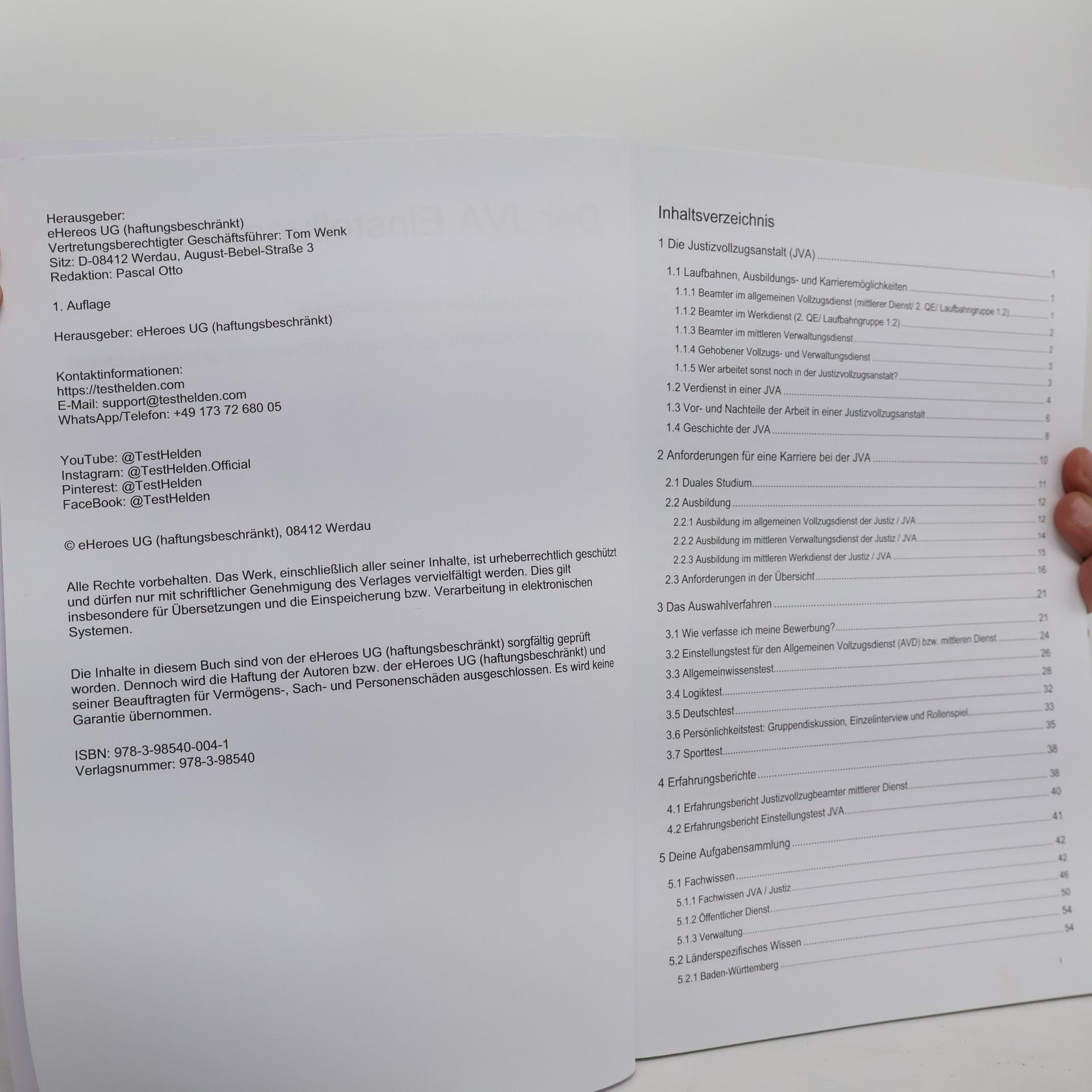Tom Wenk JVA Einstellungstest