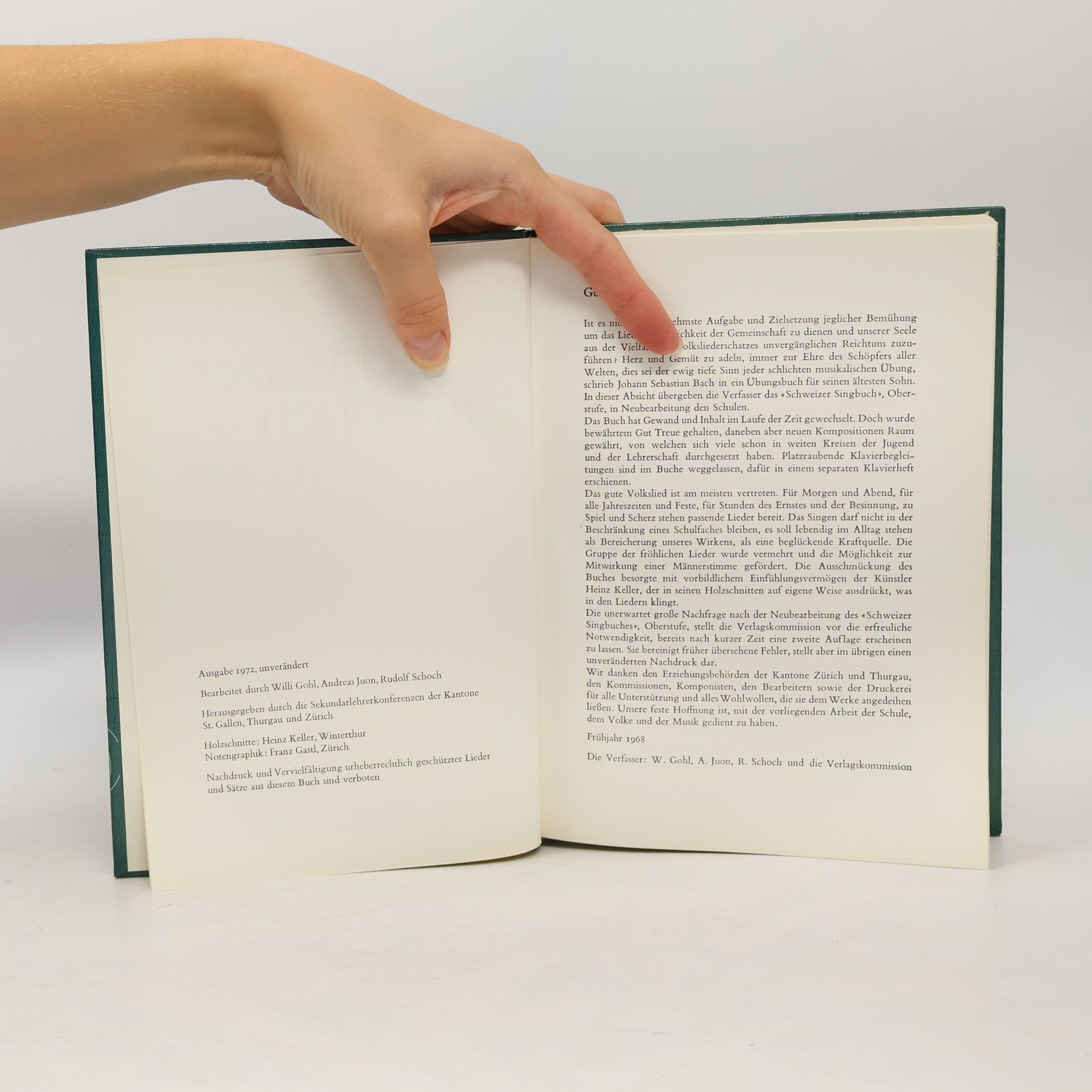 Ernst Horler Schweizer Singbuch Oberstufe