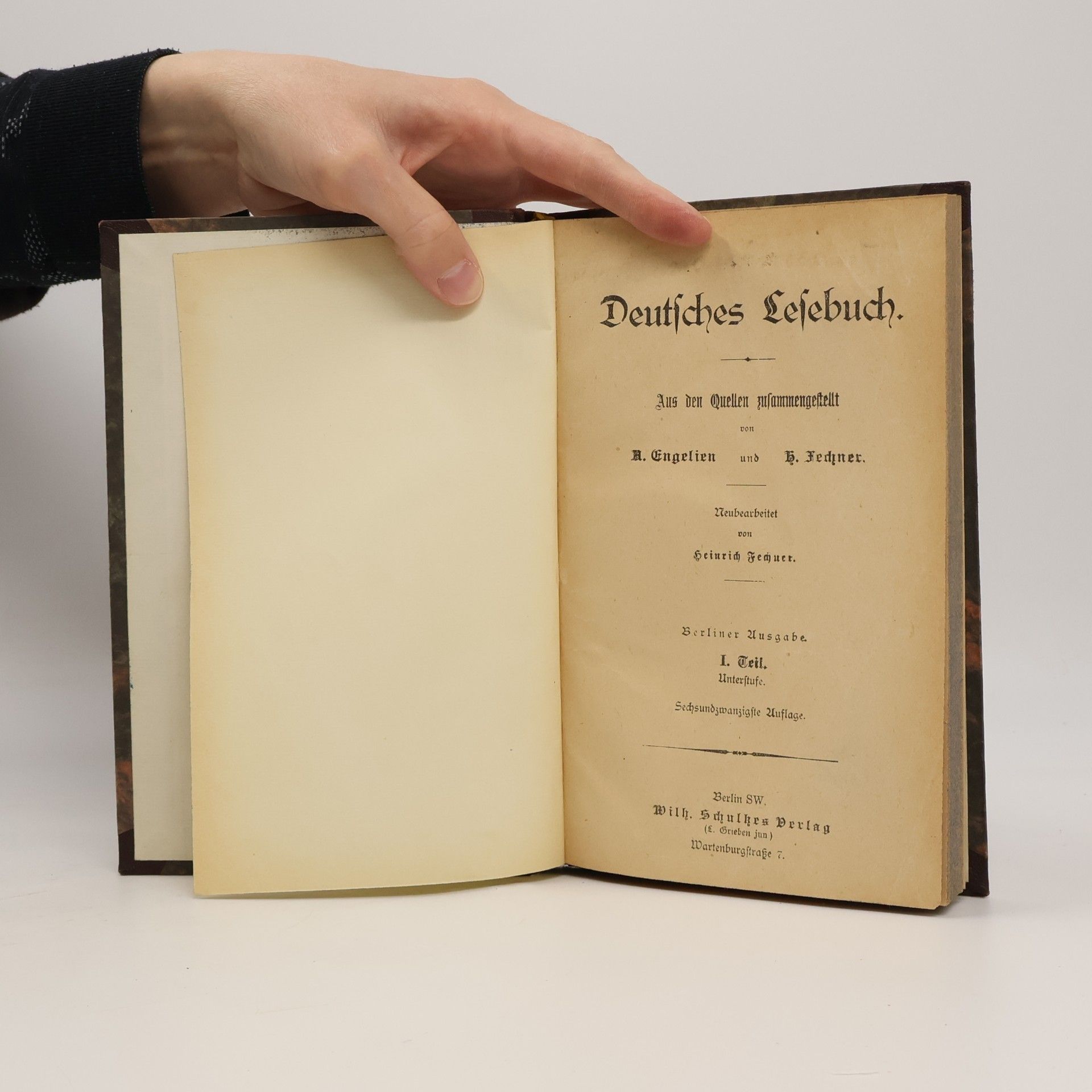 M. Engelien Deutsches Lesebuch. I. Teil. Unterstufe.