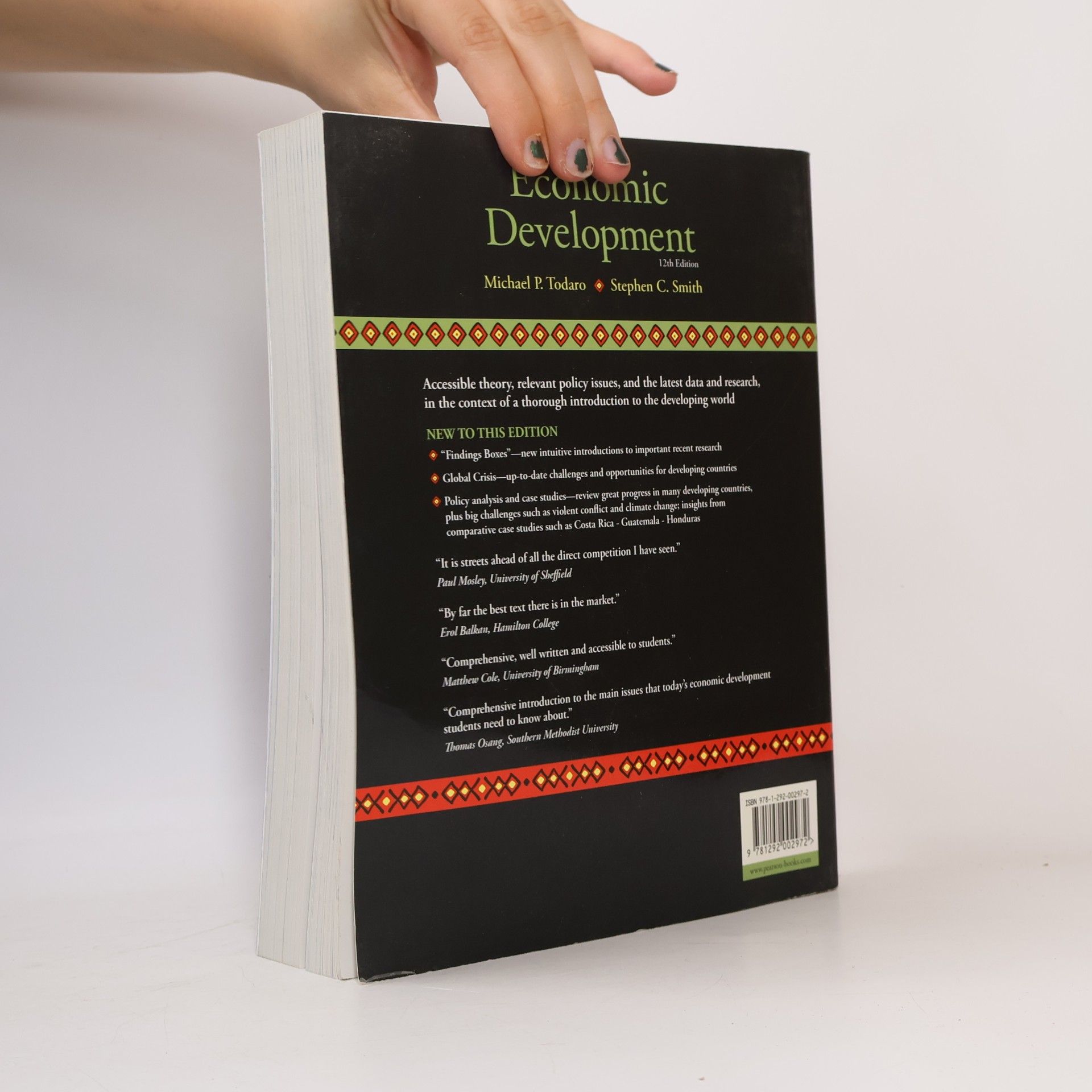 Michael P. Todaro The Pearson Series in Economics: Economic Development 12th Edition