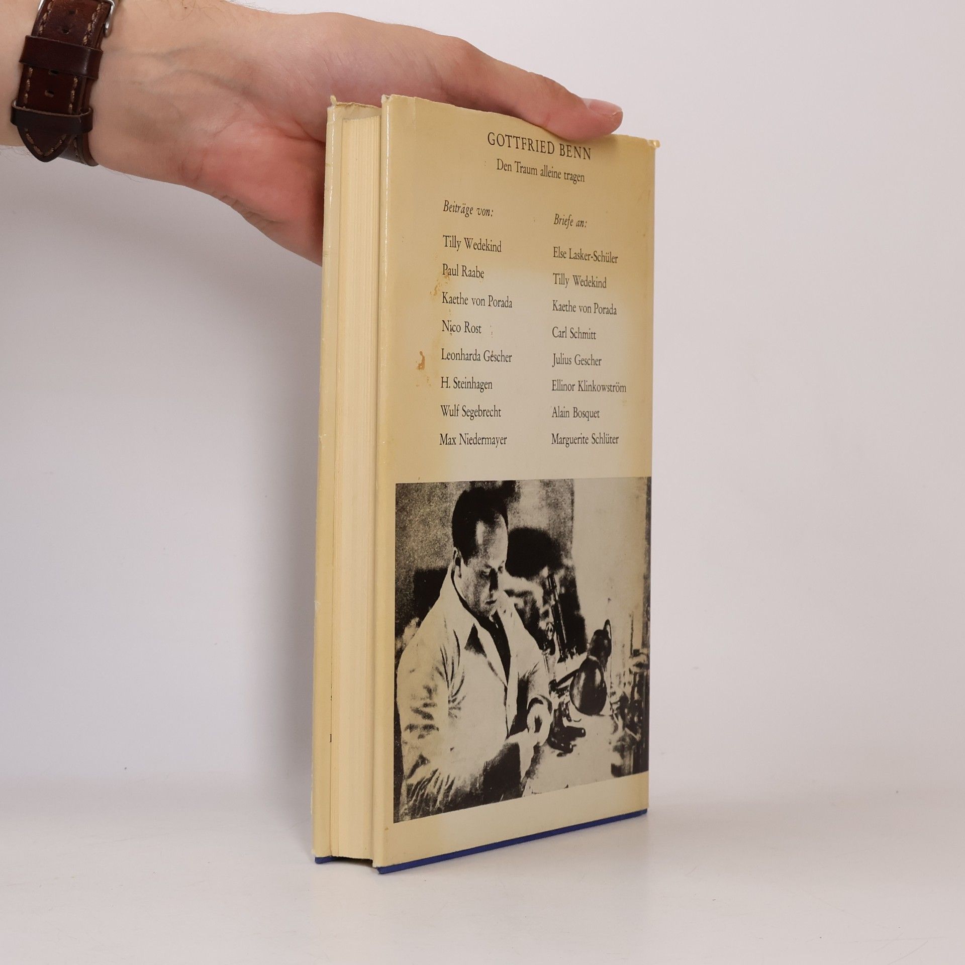 Gottfried Benn Den Traum alleine tragen