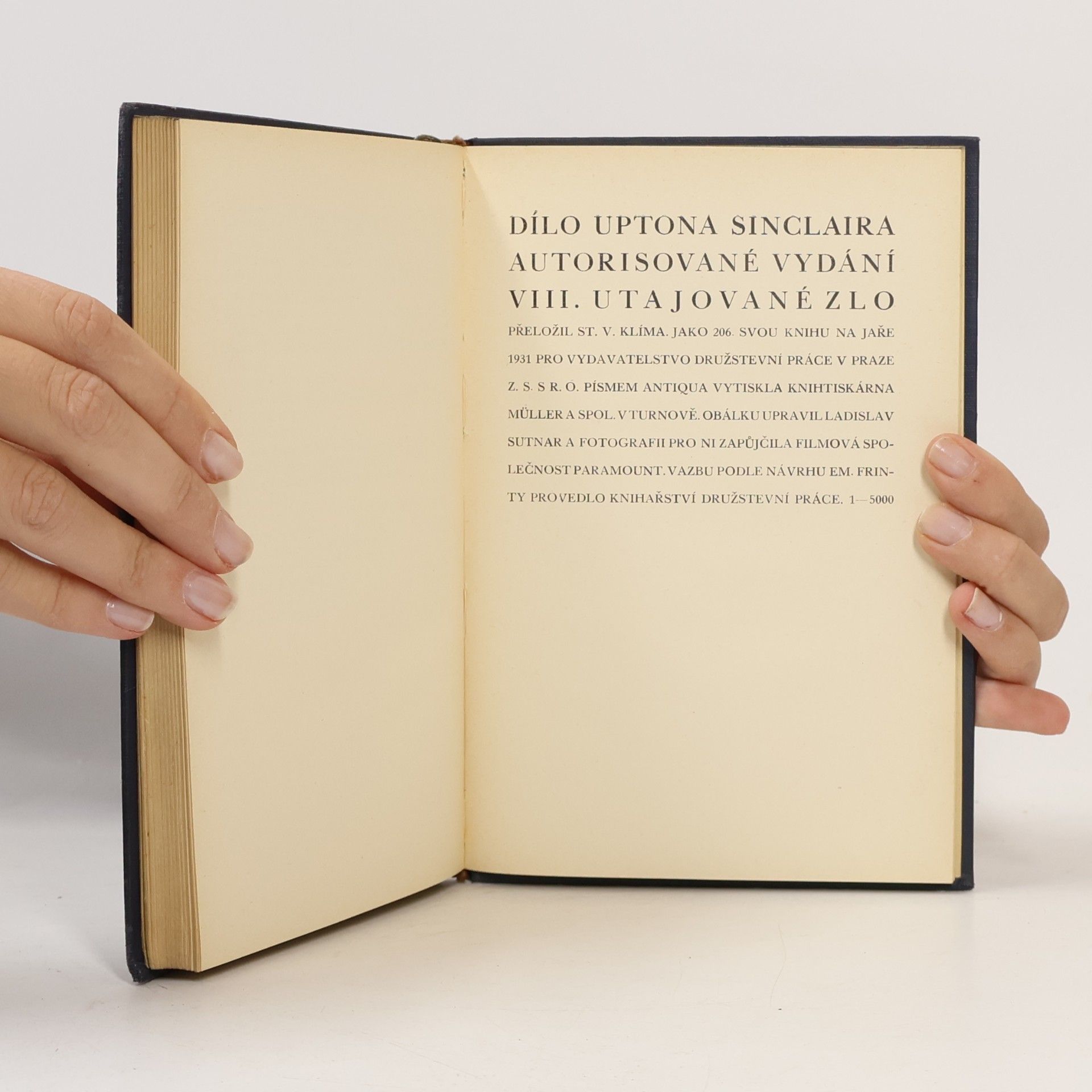 Upton Sinclair Utajované zlo