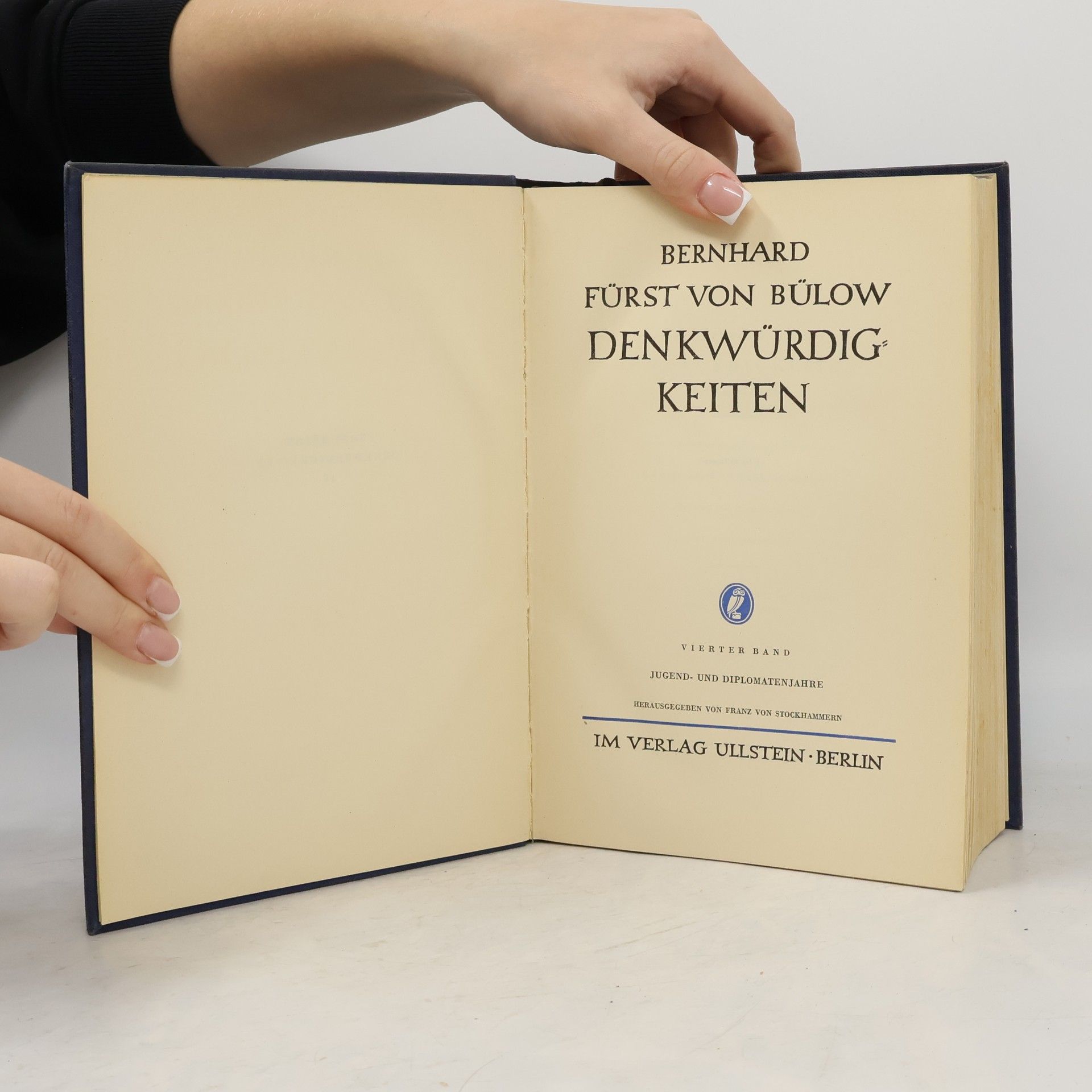 Bernhard von Bülow Denkwürdigkeiten Keiten. Band 4