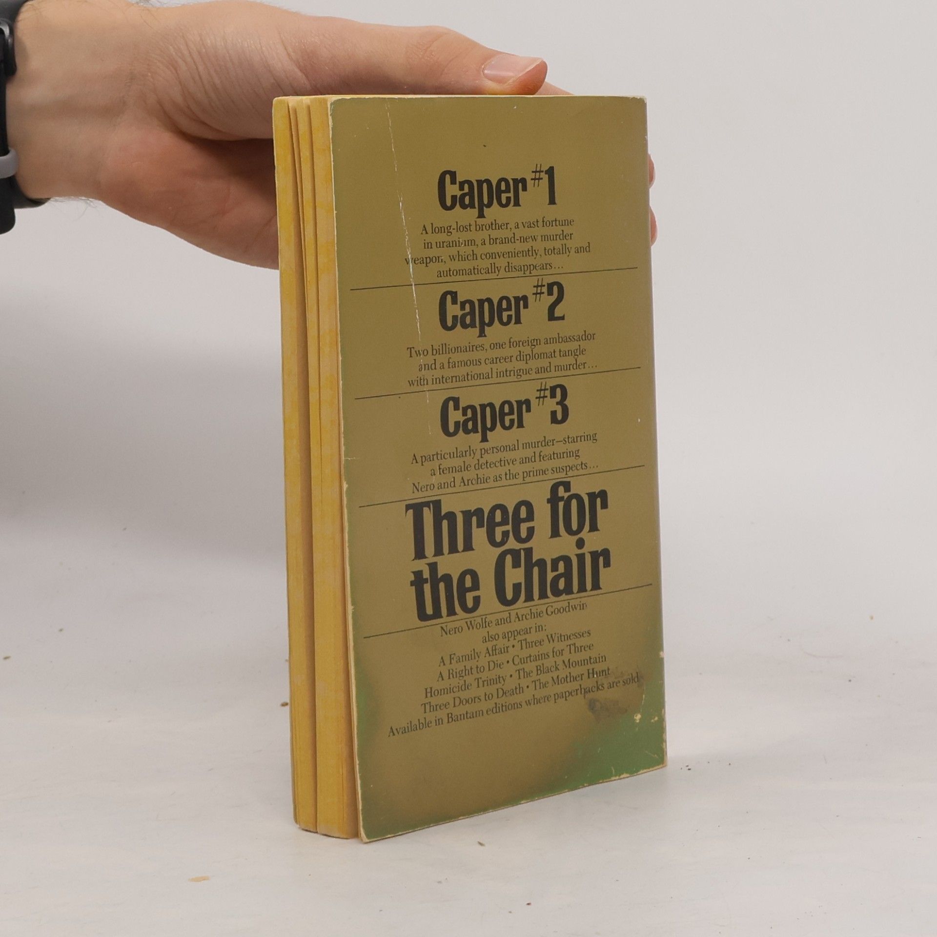 Rex Stout Three for the Chair