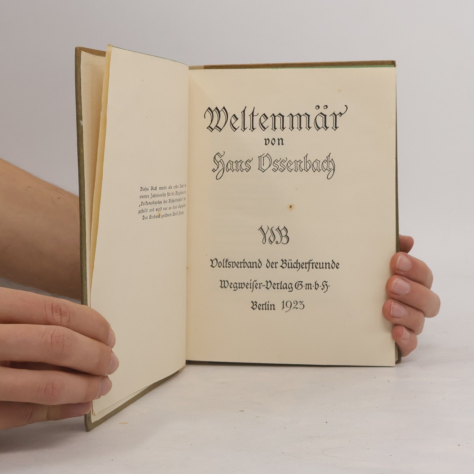 Hans Ossenbach Weltenmär