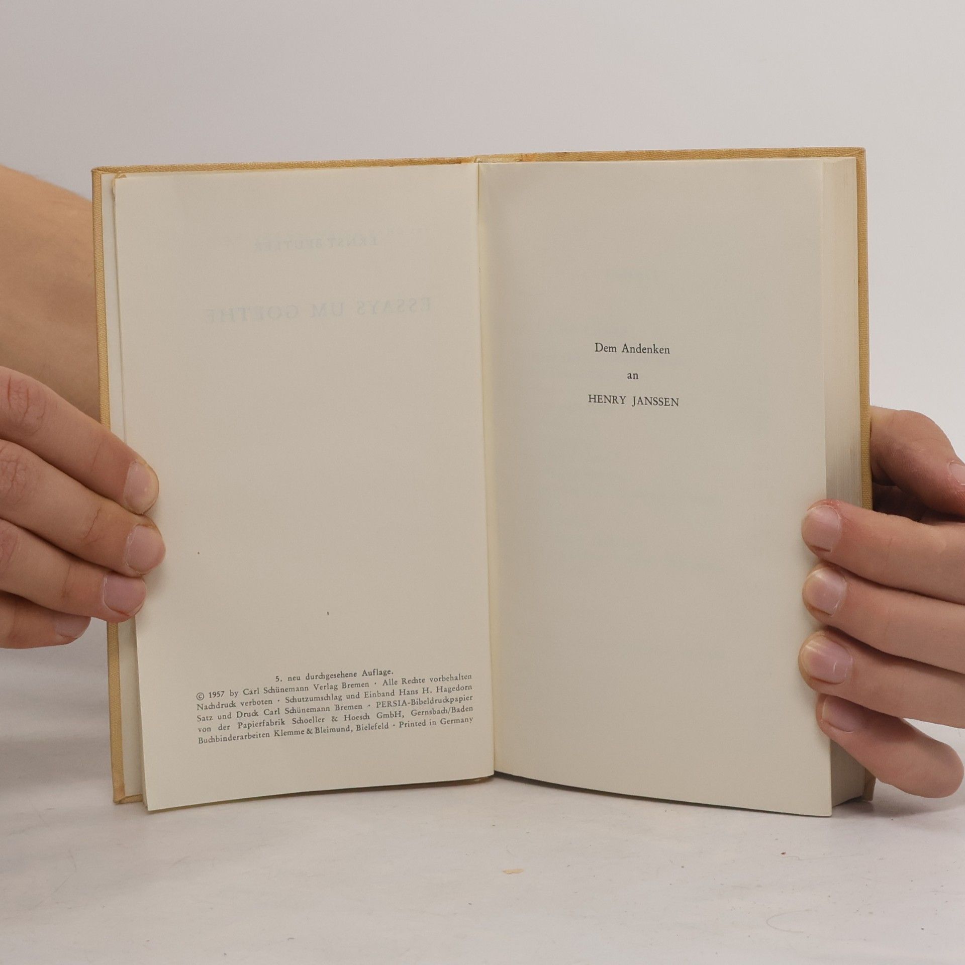 Ernst Beutler Essays um Goethe