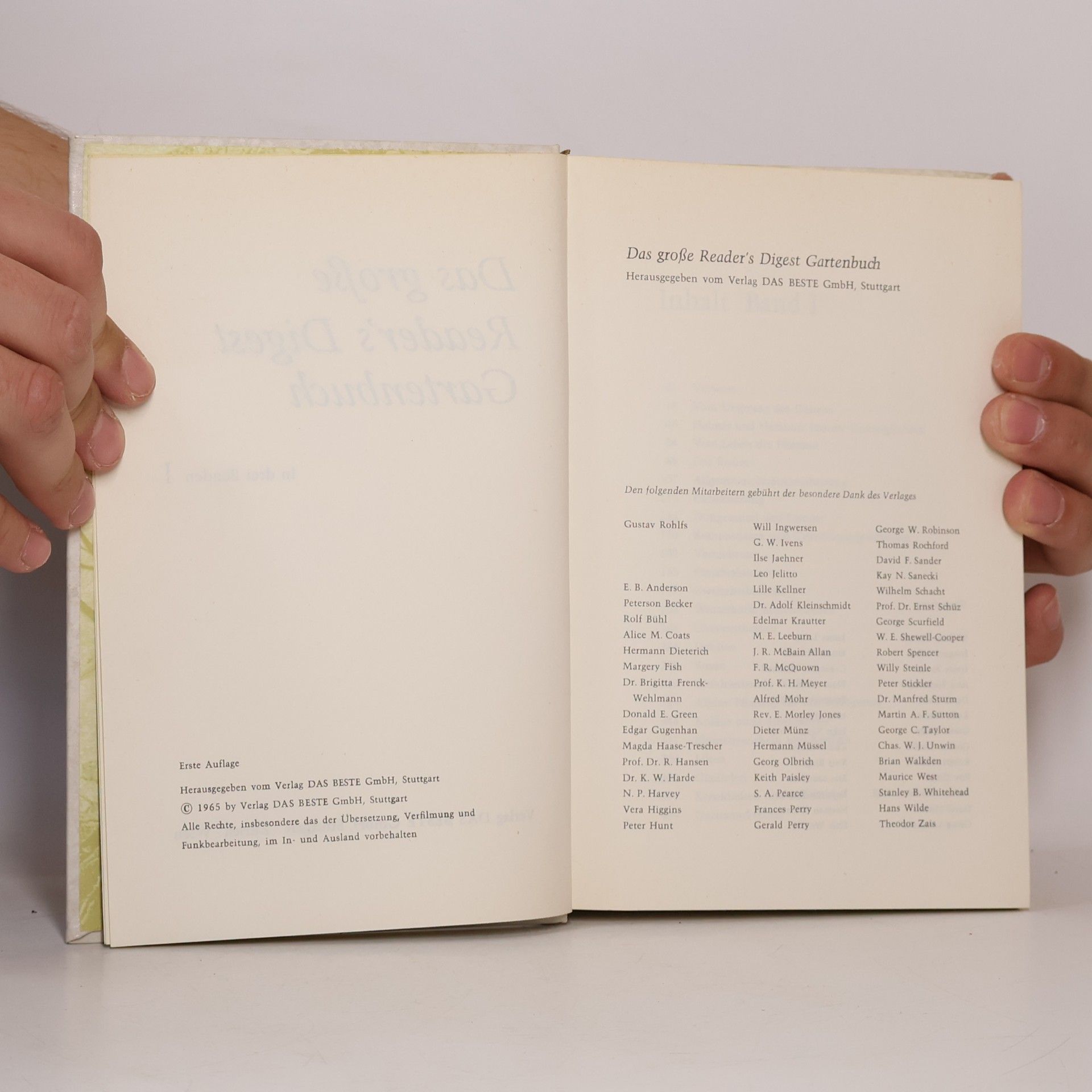 Kolektiv autorů Das grosse Reader's Digest Gartenbuch I.