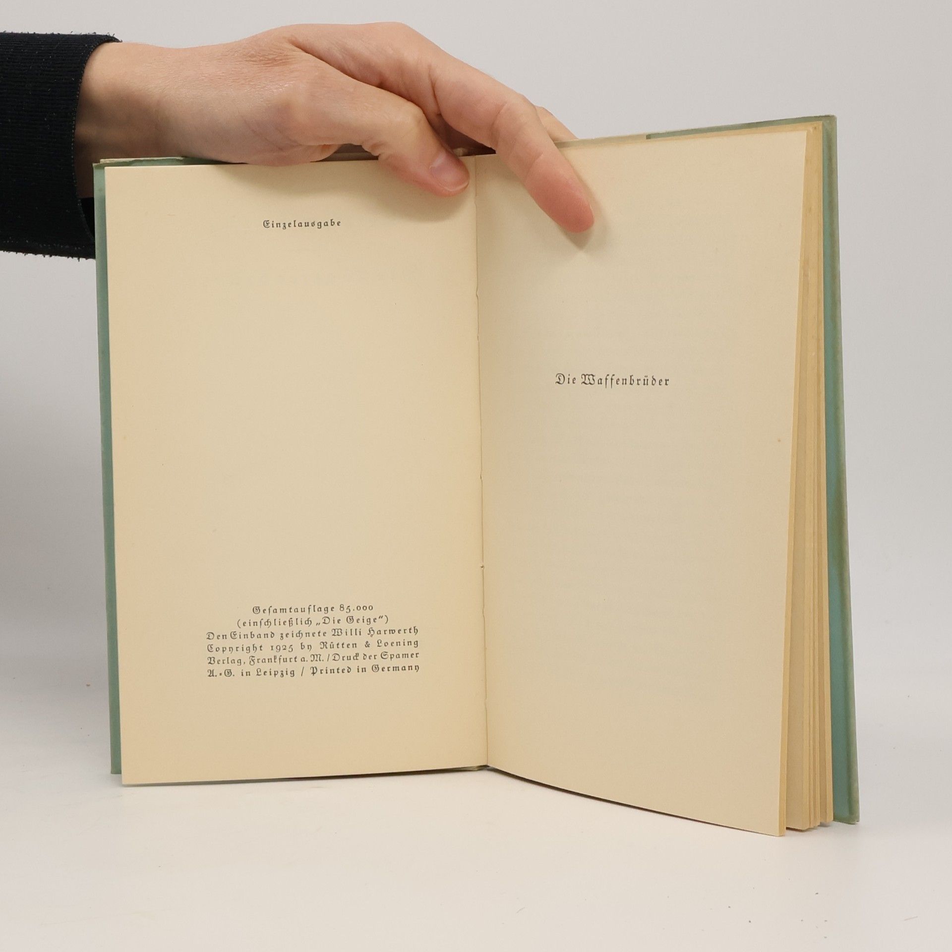 Rudolf G. Binding Die Waffenbrüder