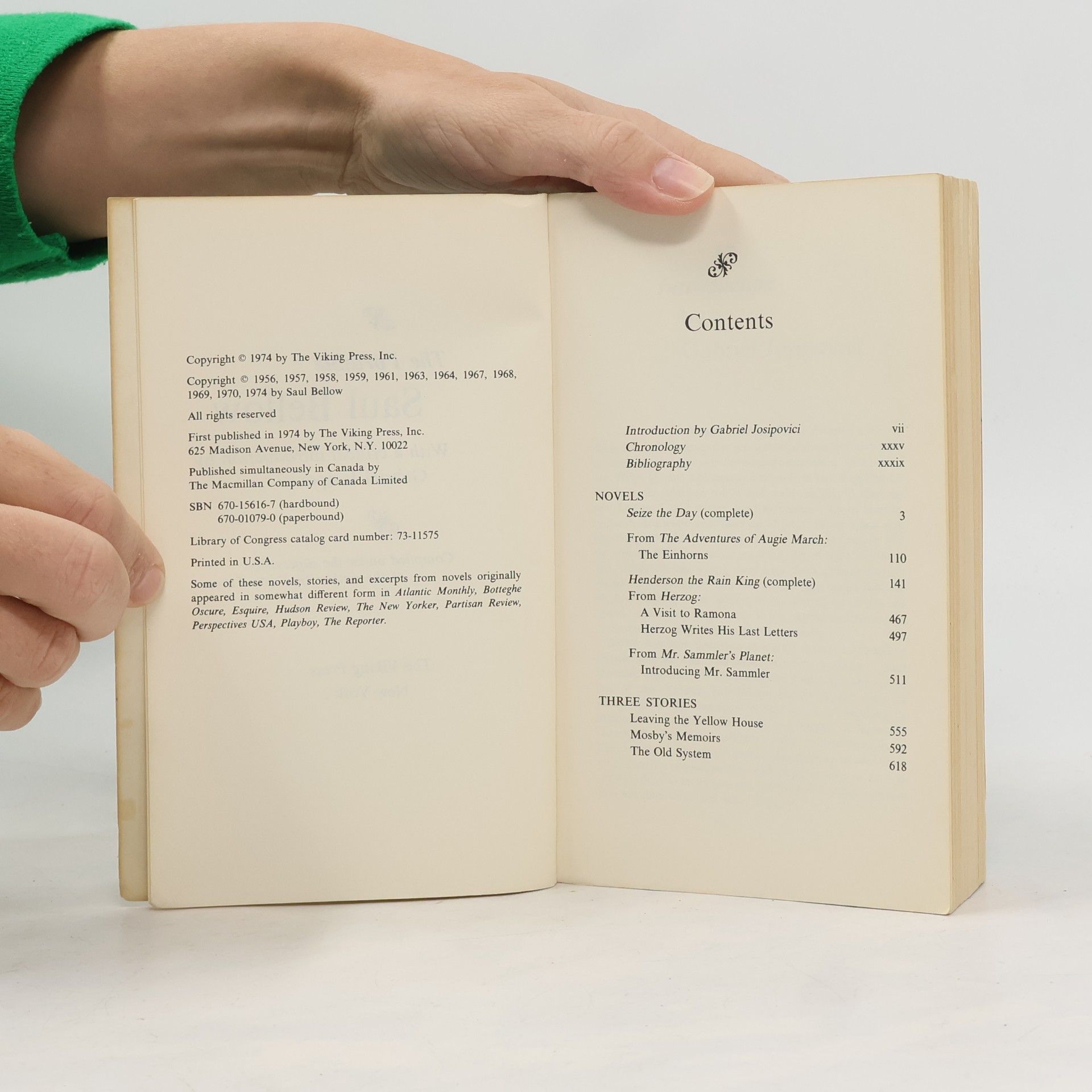 Saul Bellow The Portable Library, Saul Bellow