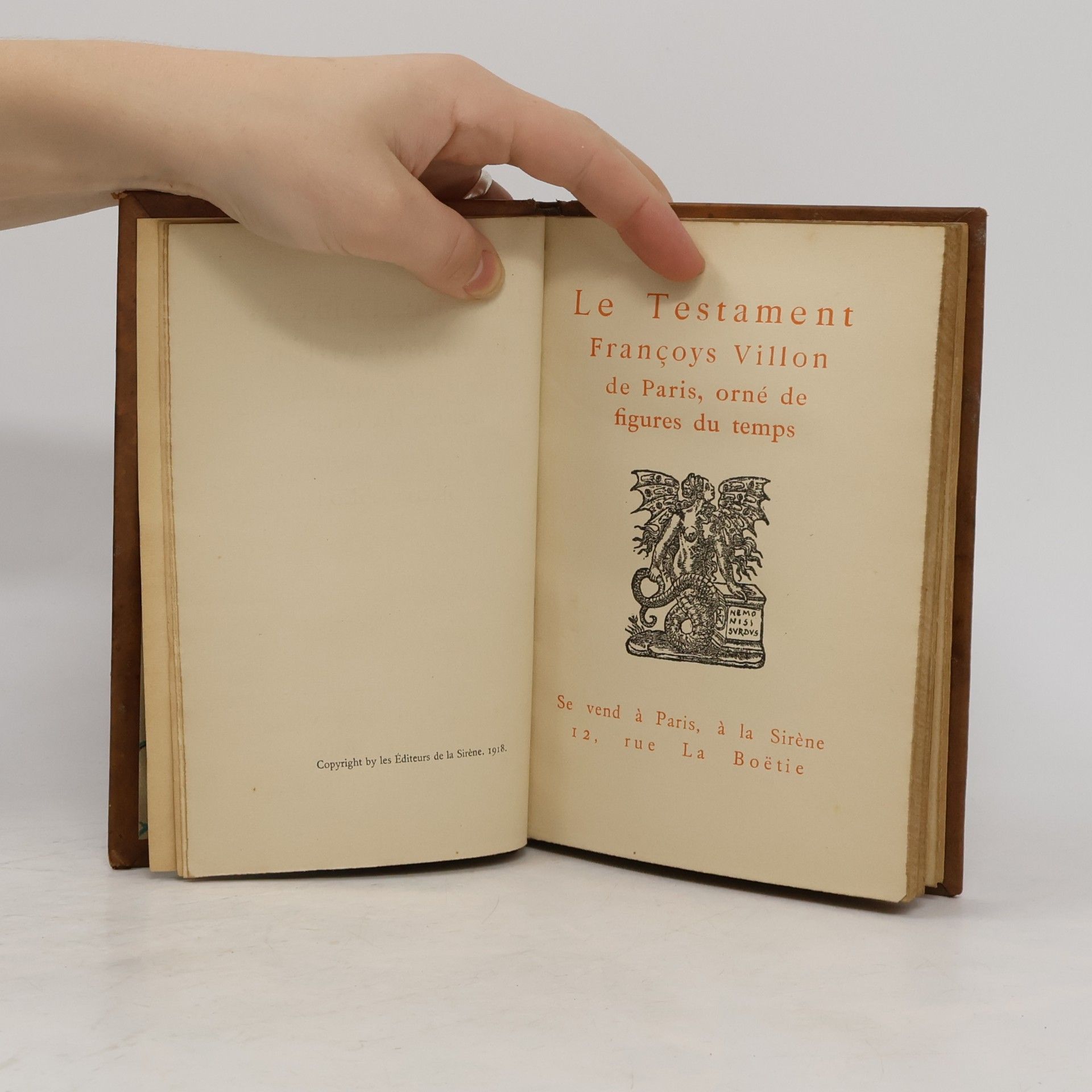 Françoys Villon Le Testament Francoys