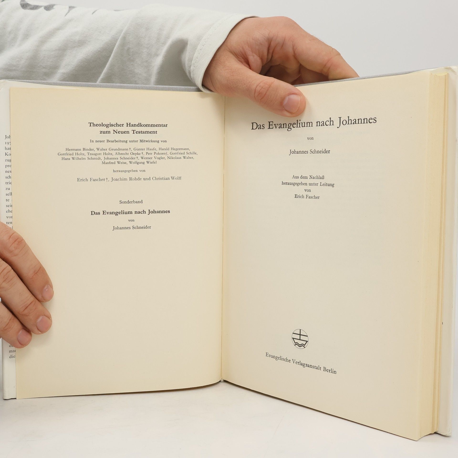 Johannes Schneider Das Evangelium nach Johannes