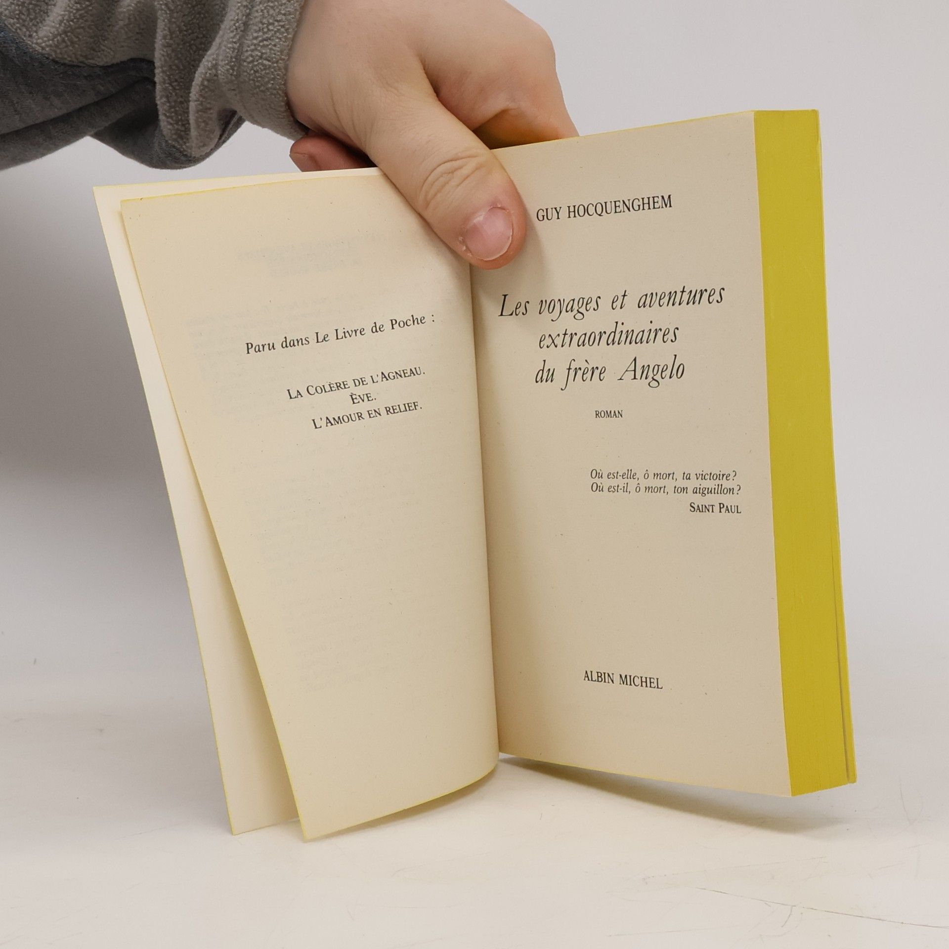 Guy Hocquenghem Livre de Poche: Les voyages et aventures extraordinaires du Frère Angelo