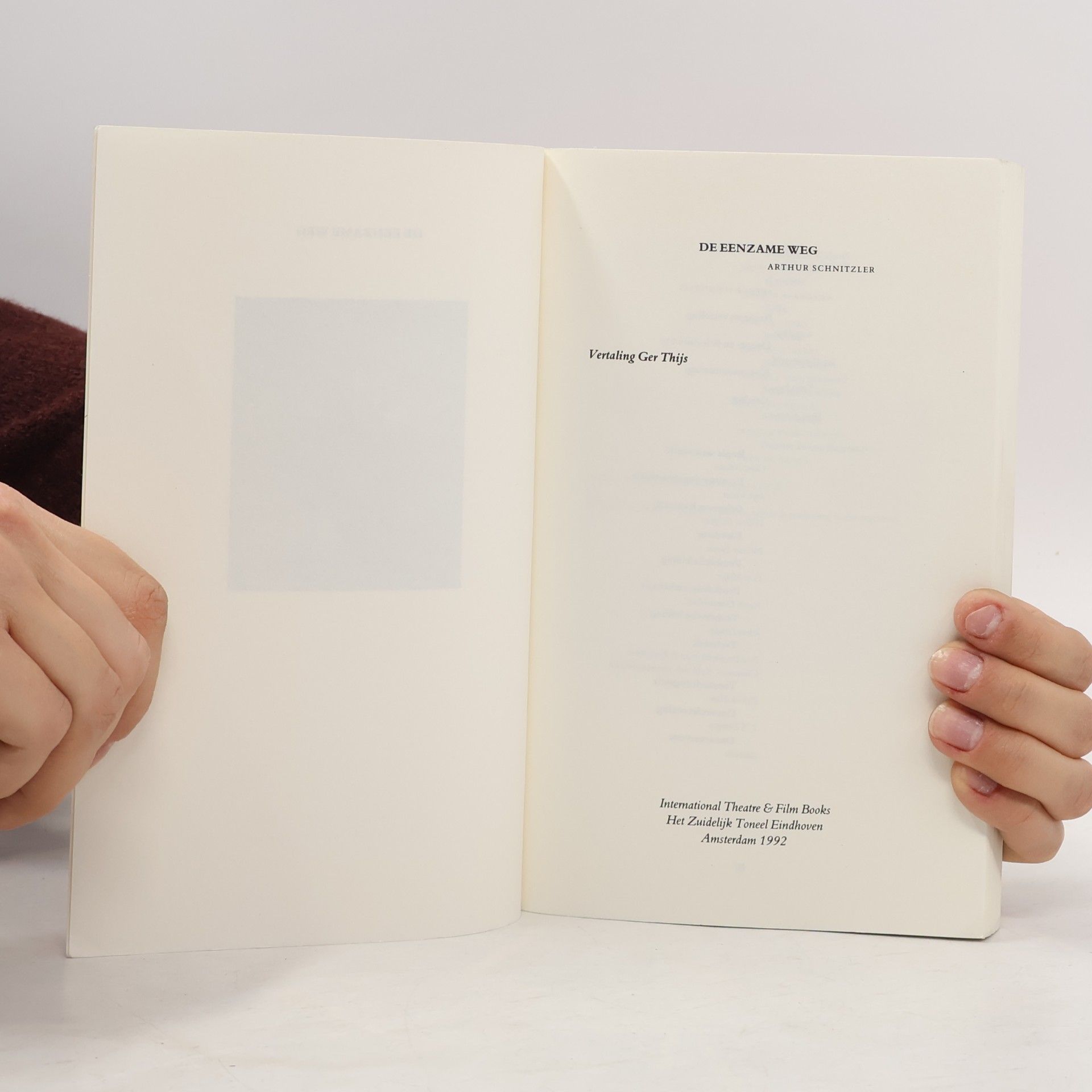 Arthur Schnitzler Het Zuidelijk Toneel - 4: De eenzame weg