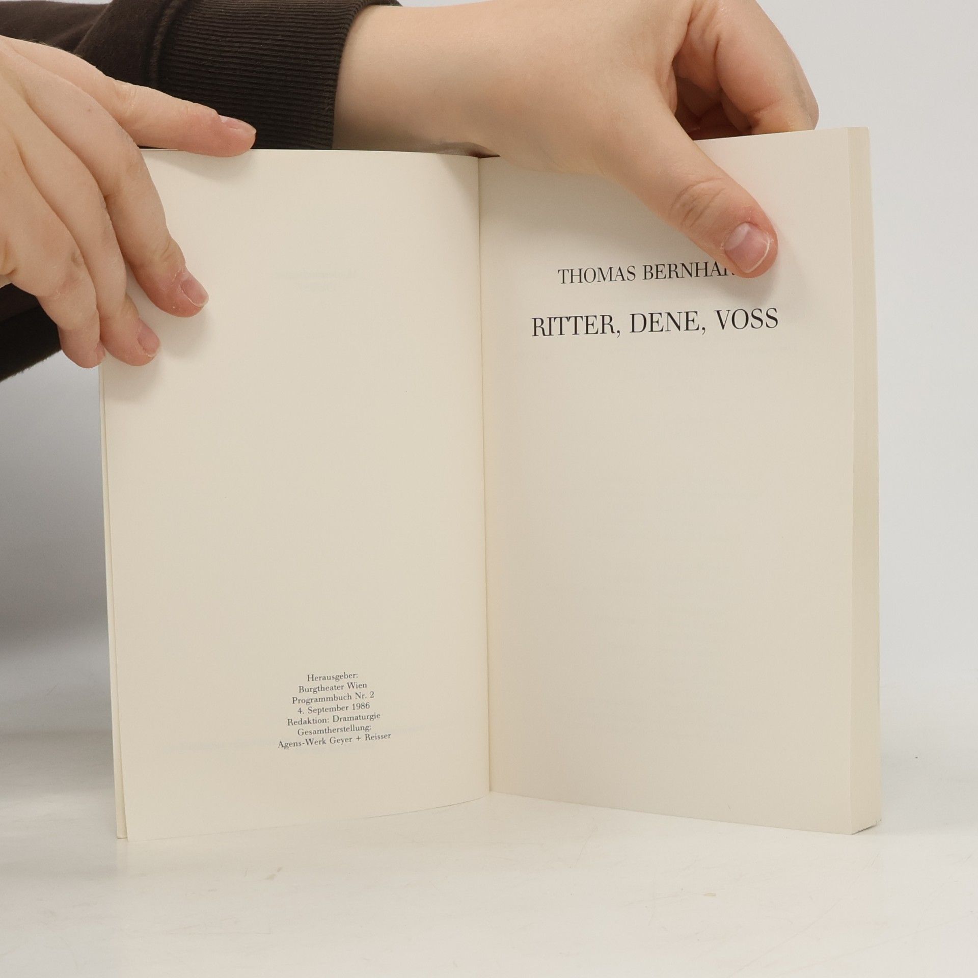 Thomas Bernhard Ritter. Dene. Voss 2