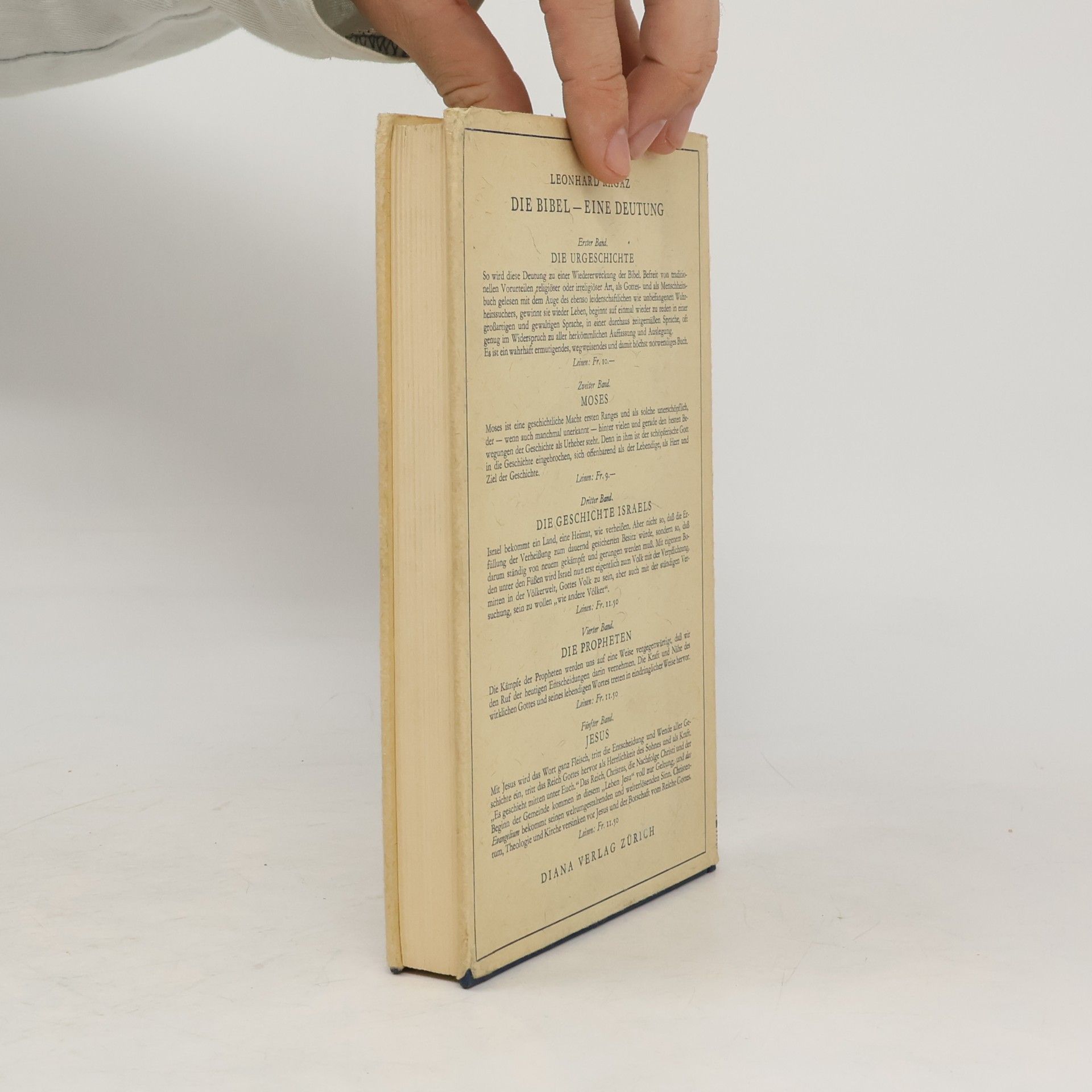 Leonhard Ragaz Die Bibel eine Deutung. Band VI